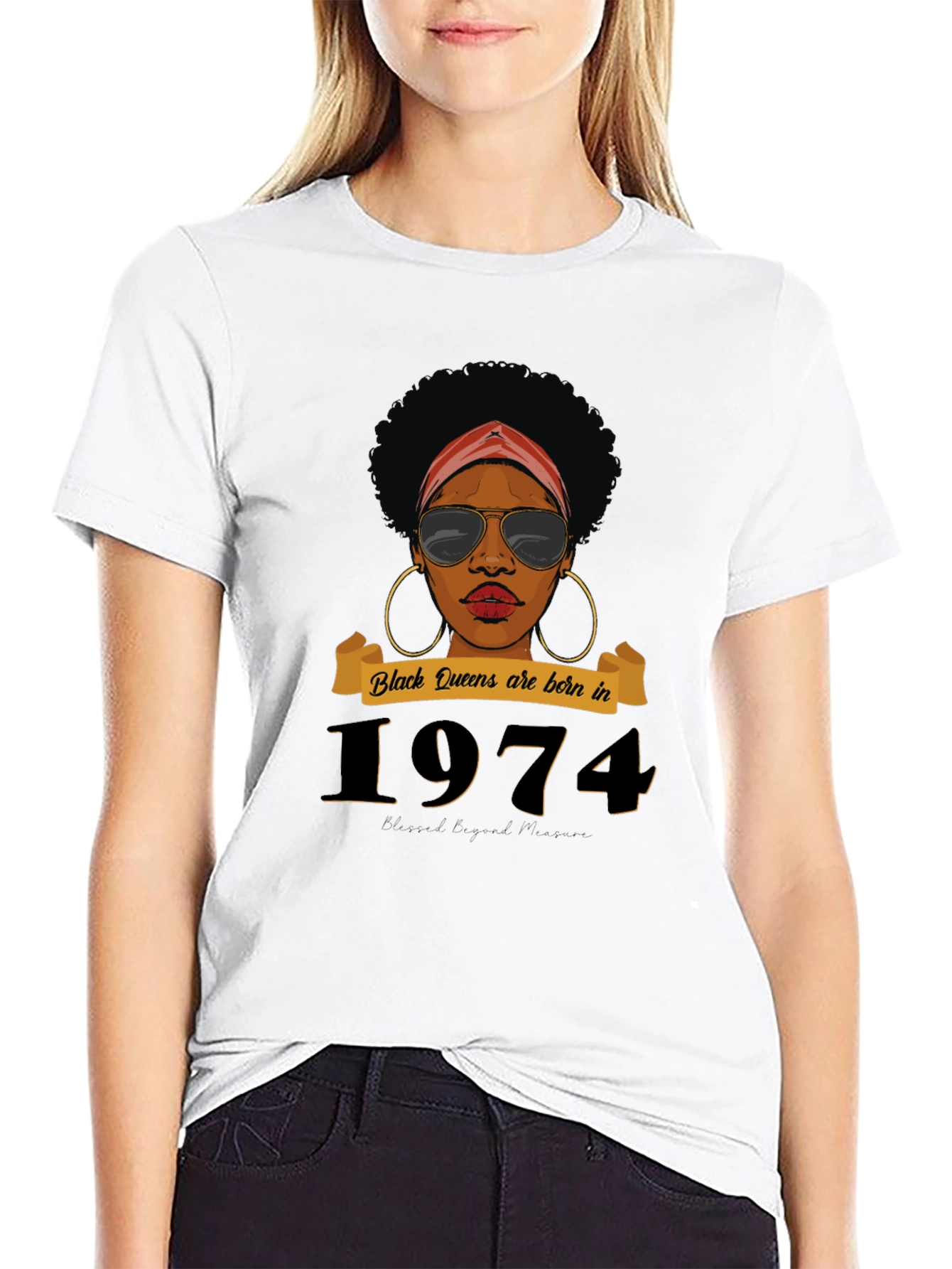 Black Queens Born in 1974 T-Shirt