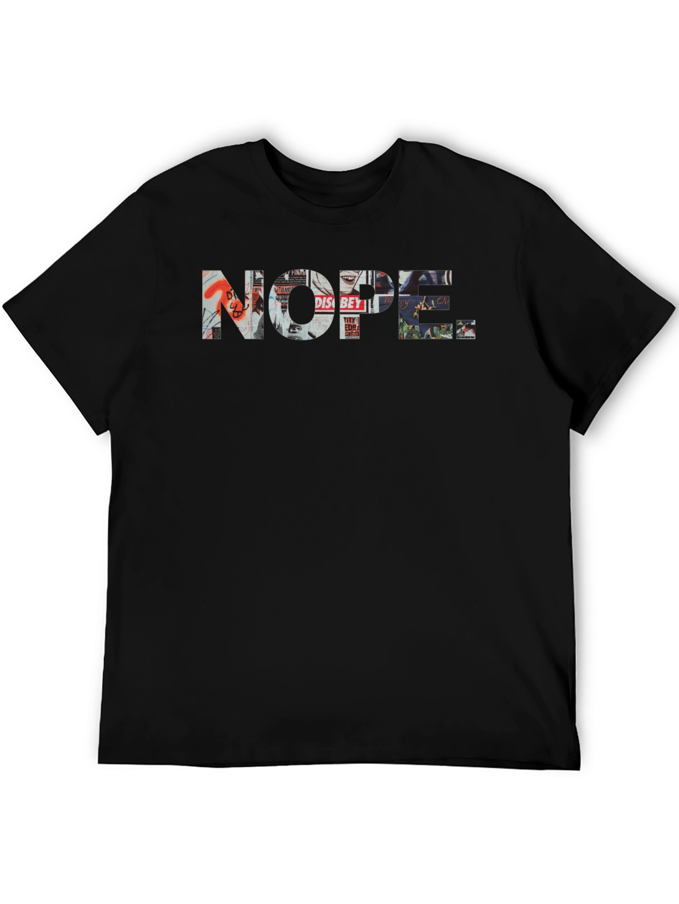 NOPE Graphic Print Crew Neck T-Shirt