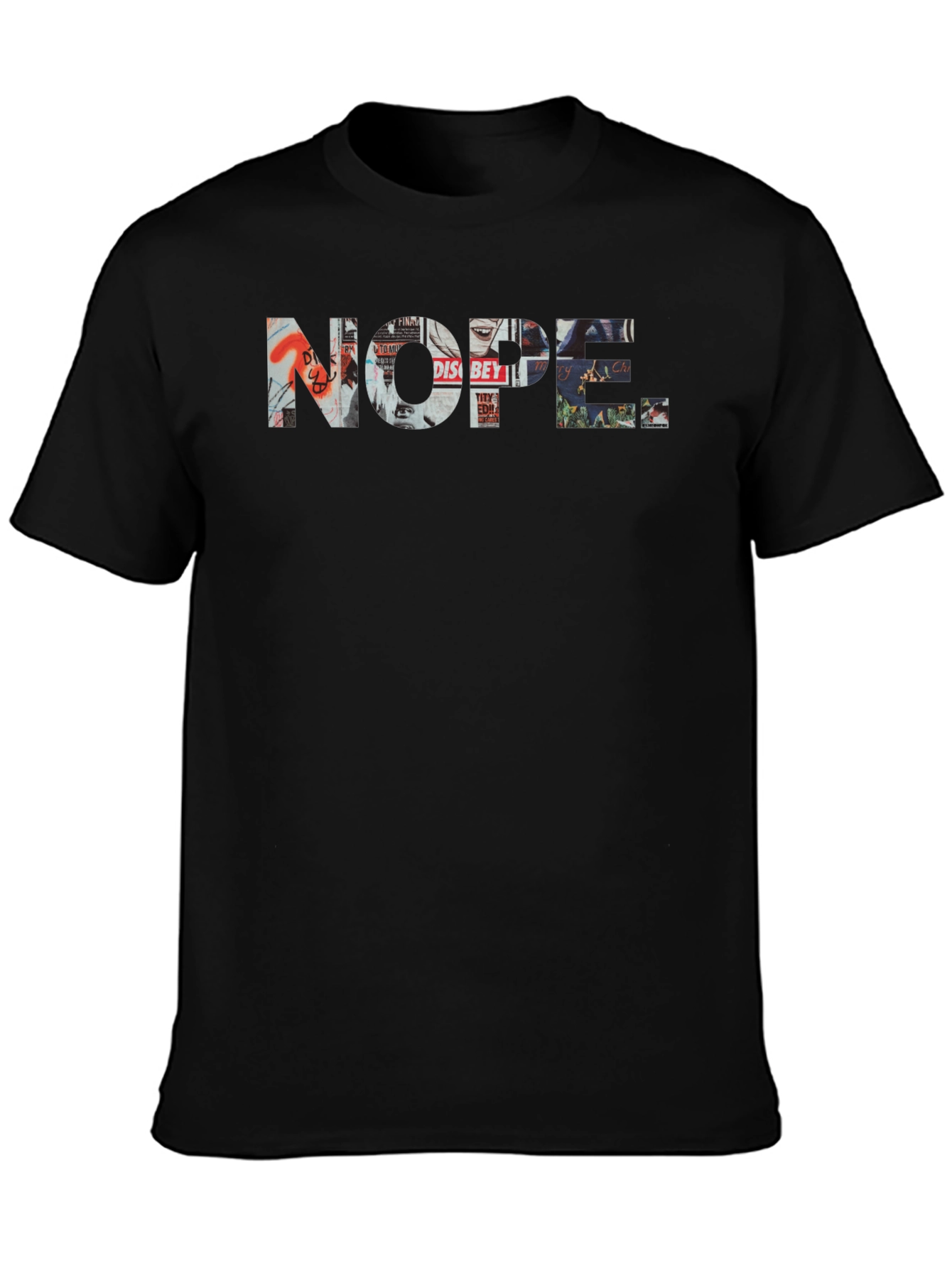 NOPE Graphic Print Crew Neck T-Shirt