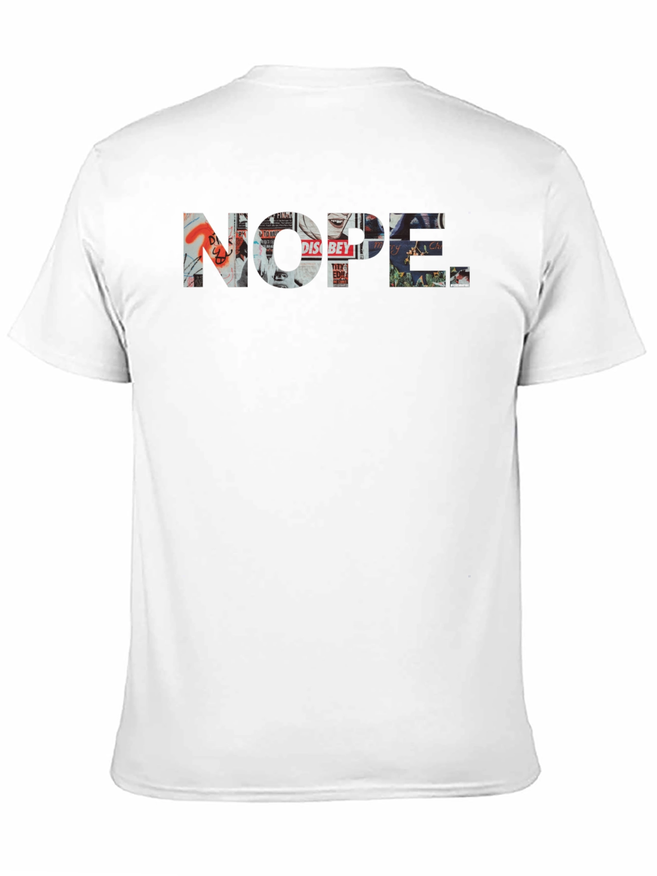 NOPE Graphic Print Crew Neck T-Shirt