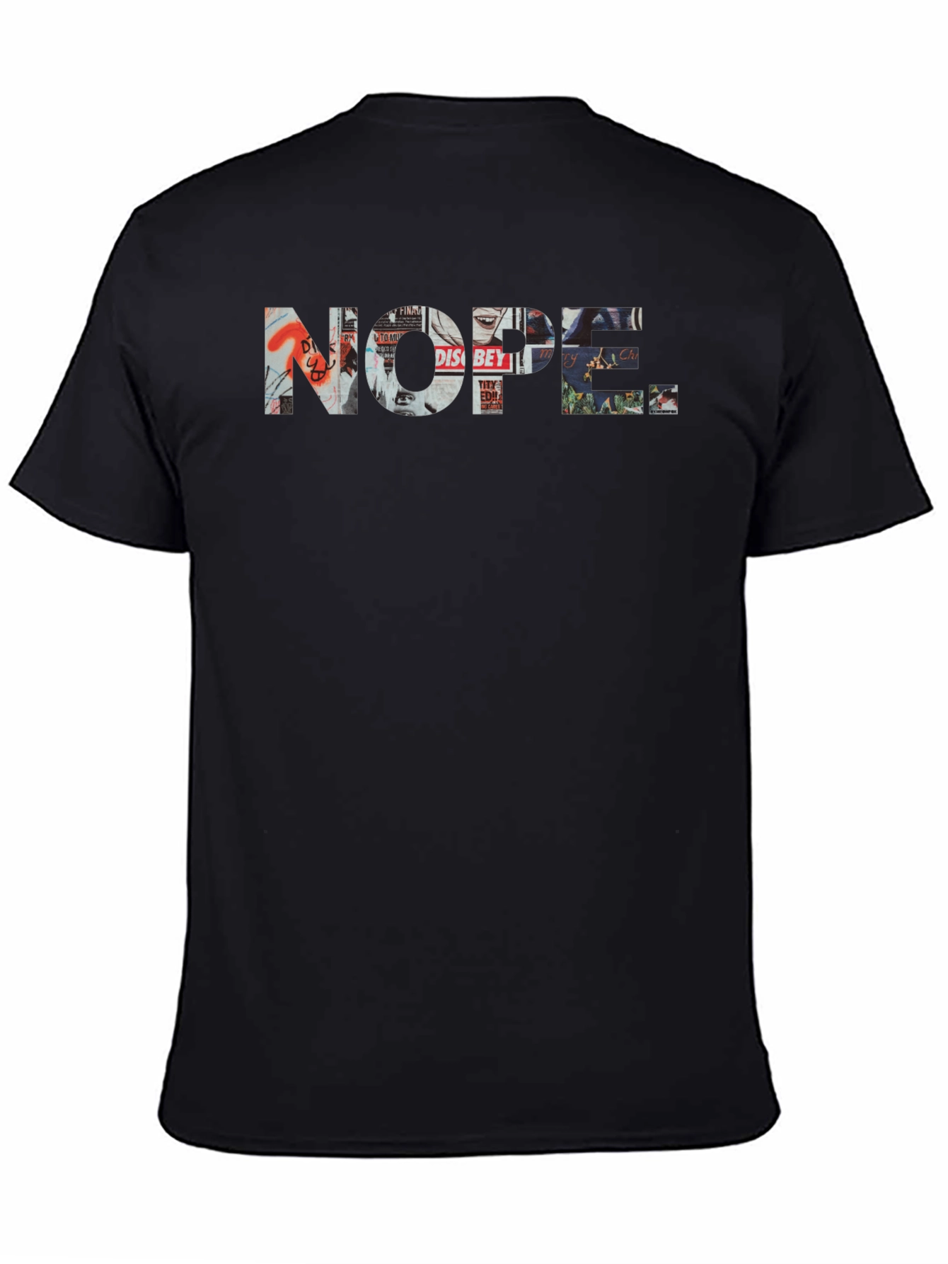 NOPE Graphic Print Crew Neck T-Shirt