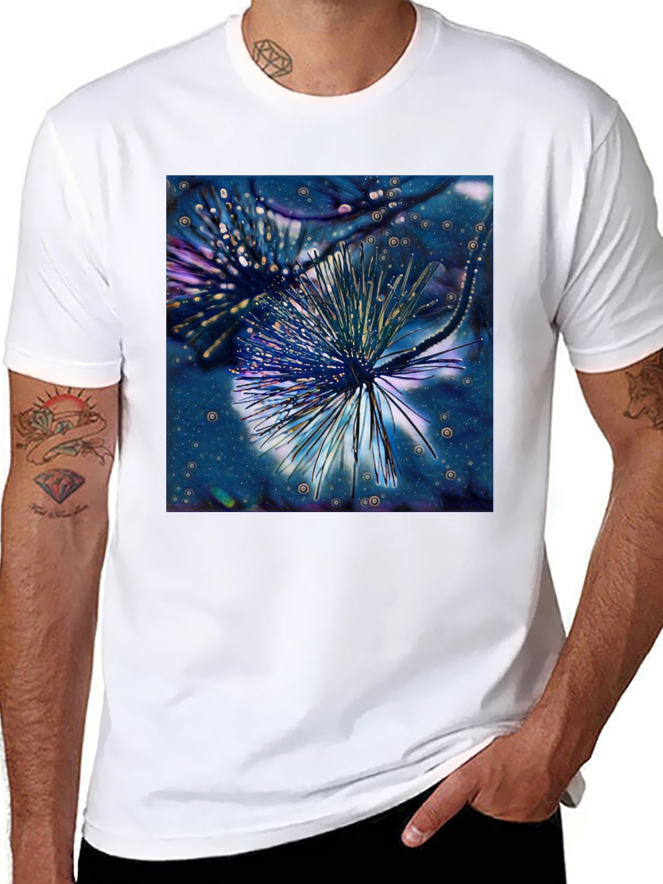 Abstract Floral Tee - Artistic Menswear