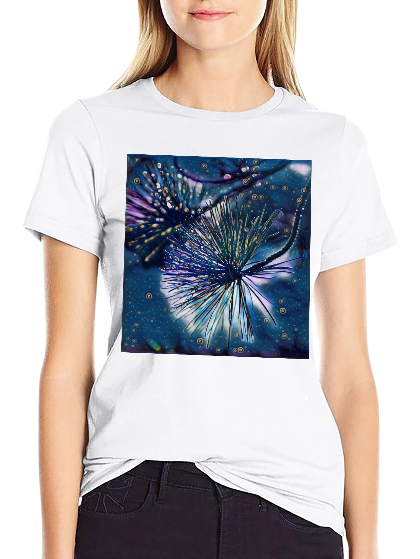 Abstract Floral Tee - Artistic Menswear