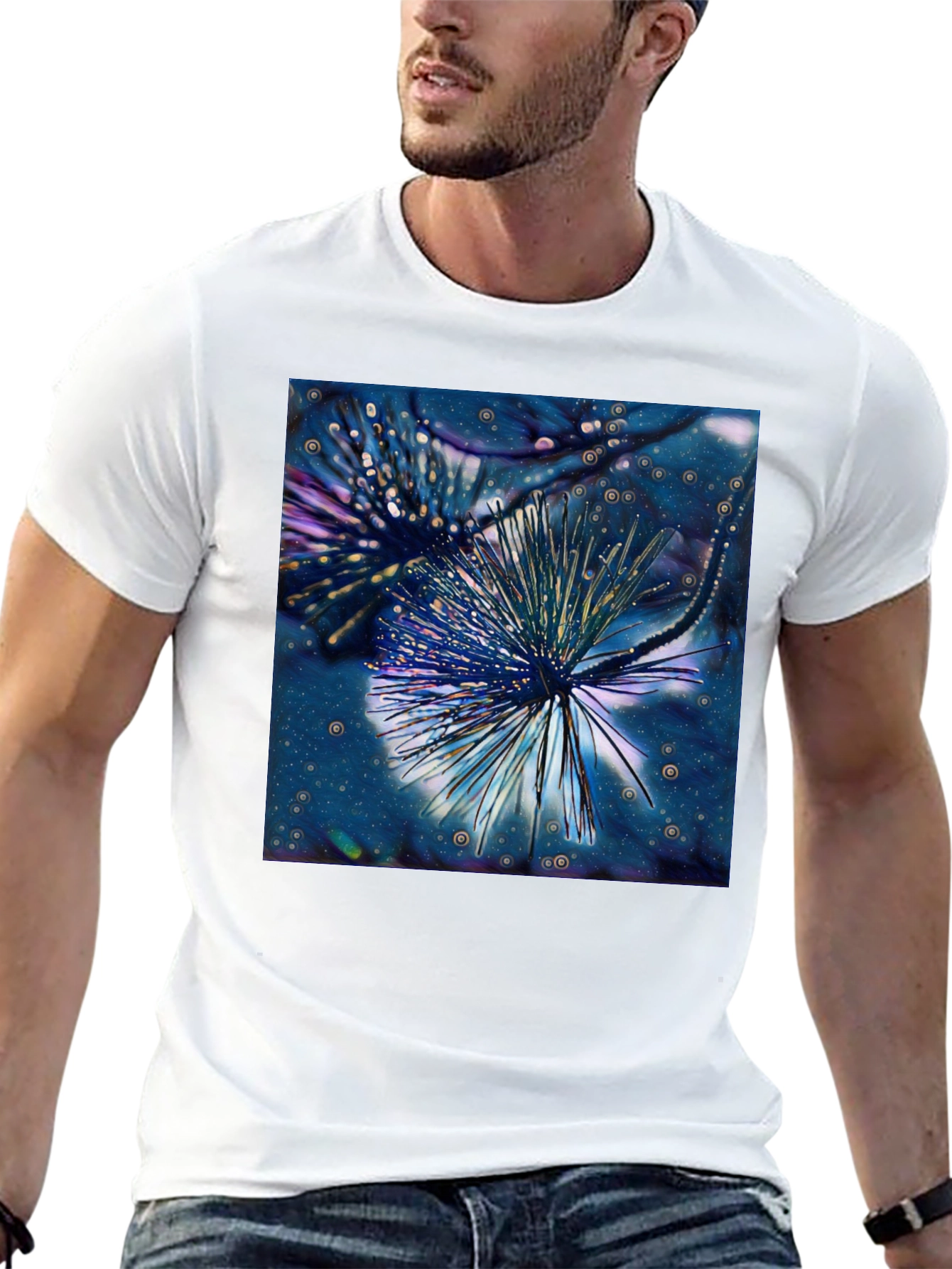 Abstract Floral Tee - Artistic Menswear