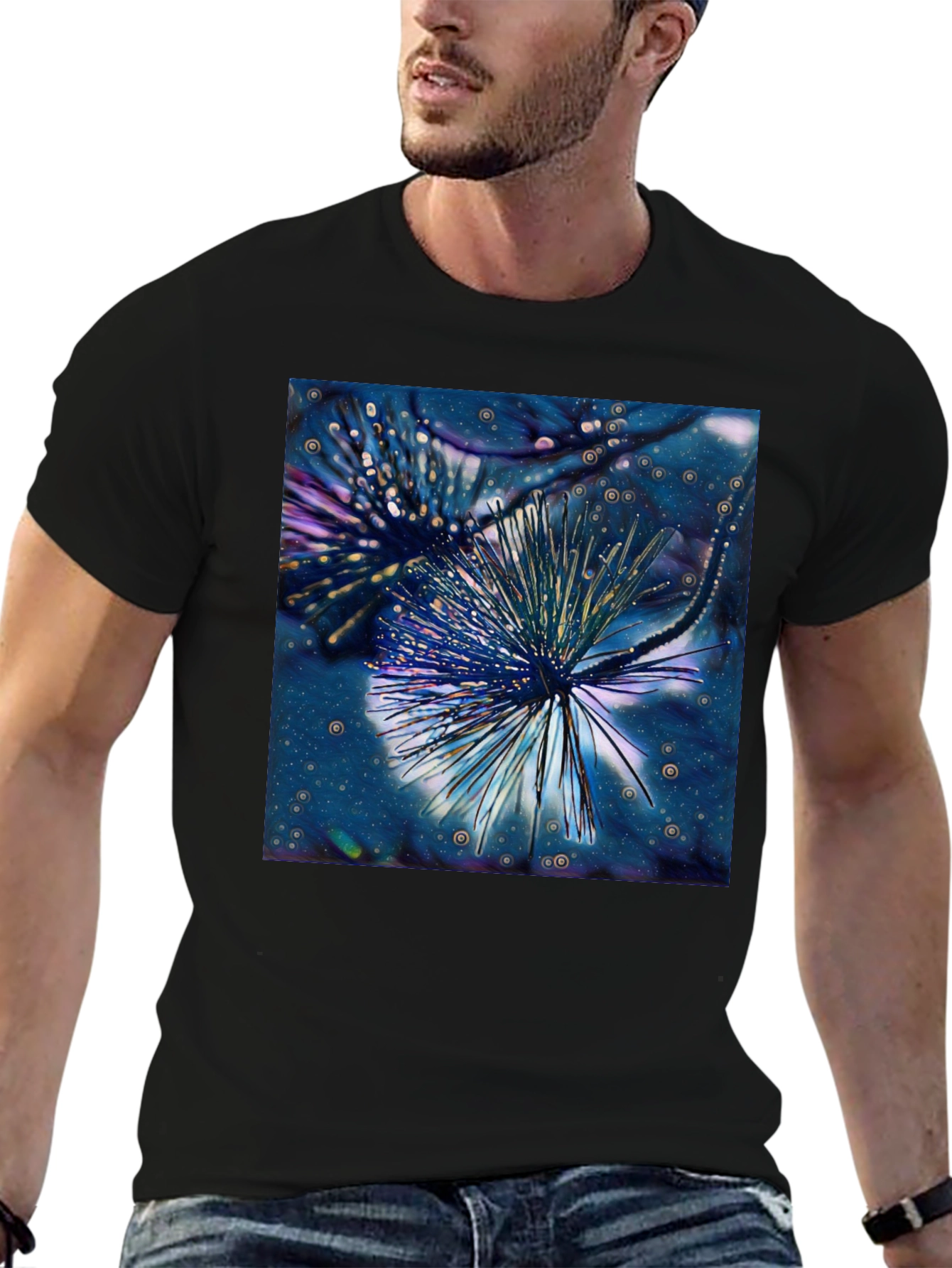Abstract Floral Tee - Artistic Menswear
