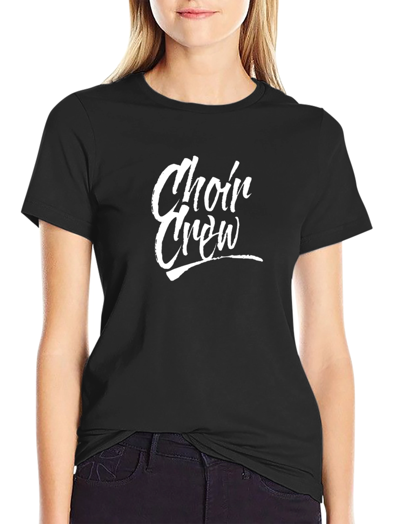 Choir Crew Black Cotton T-Shirt