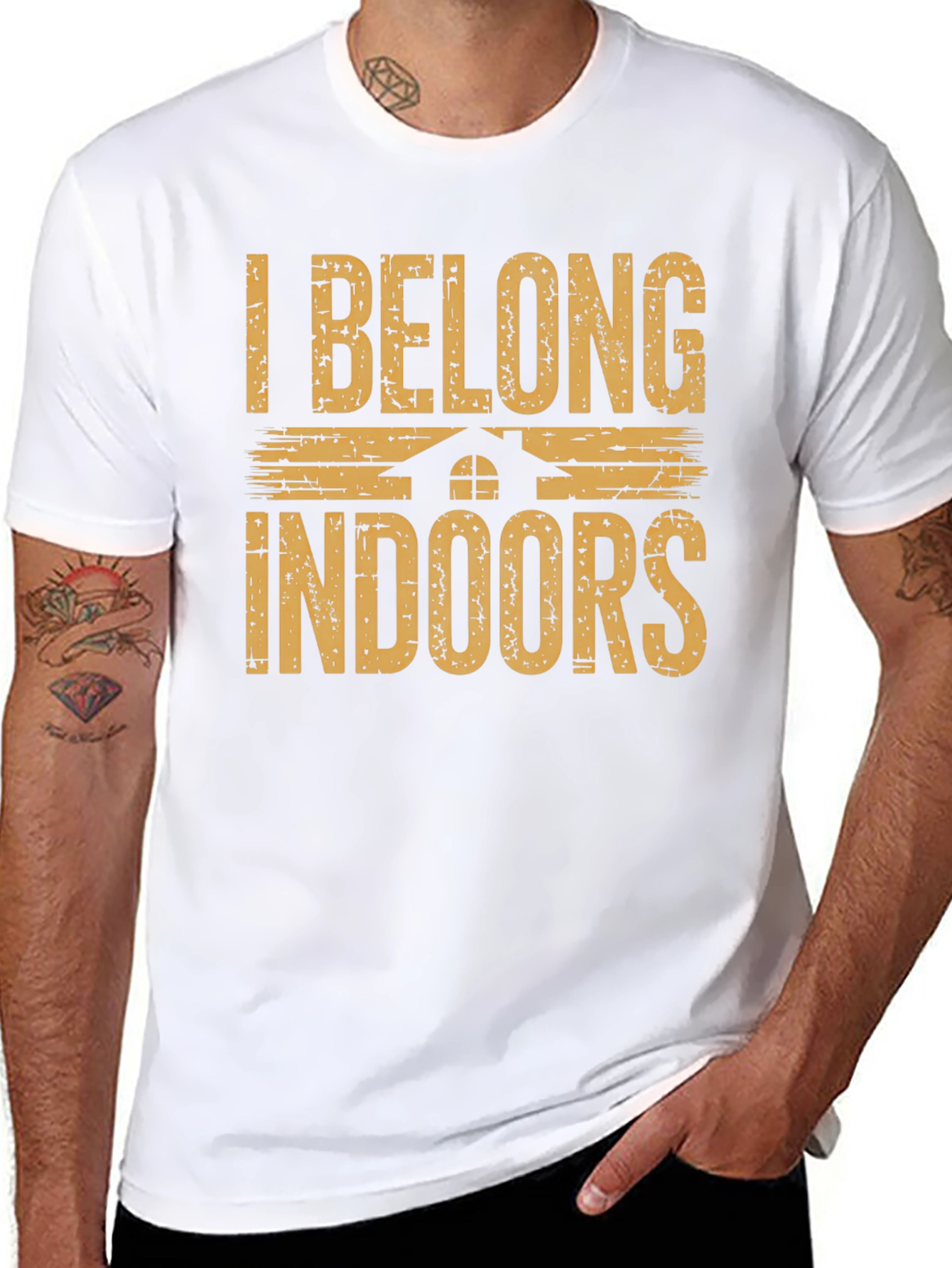 I Belong Indoors Graphic T-Shirt