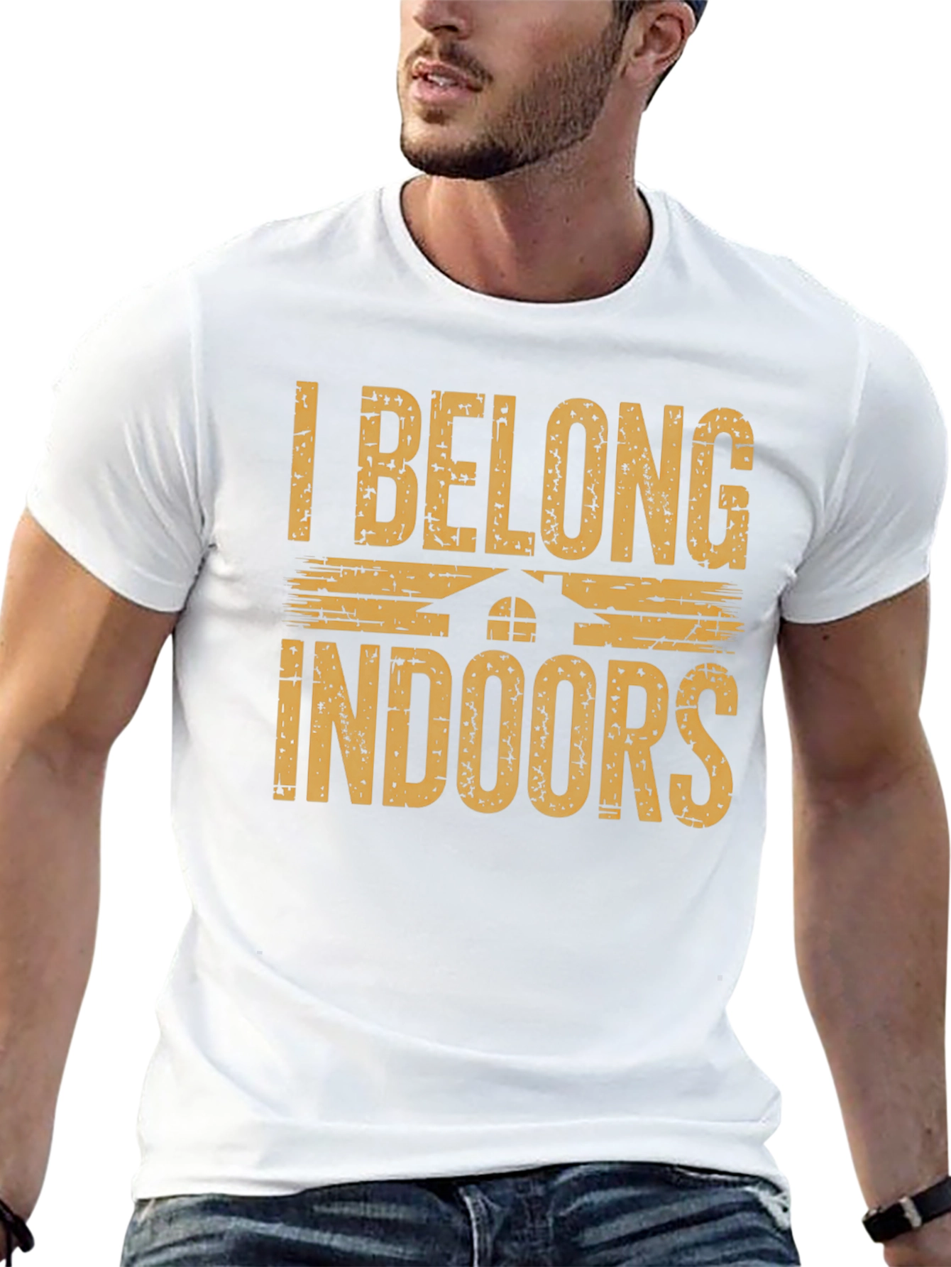 I Belong Indoors Graphic T-Shirt