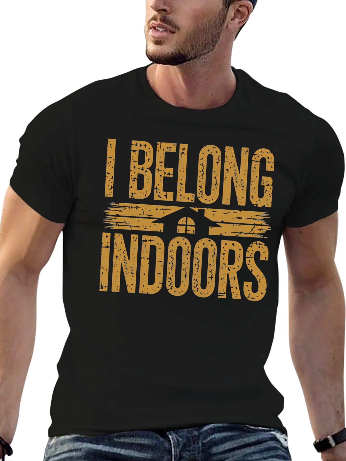 I Belong Indoors Graphic T-Shirt