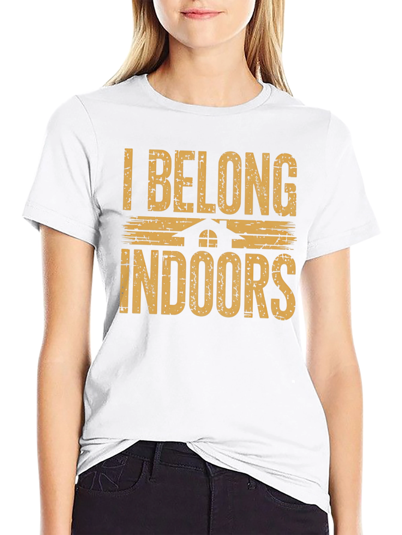 I Belong Indoors Graphic T-Shirt
