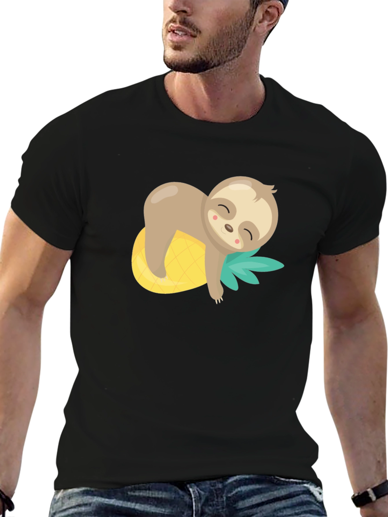 Cute Sloth Pineapple T-Shirt