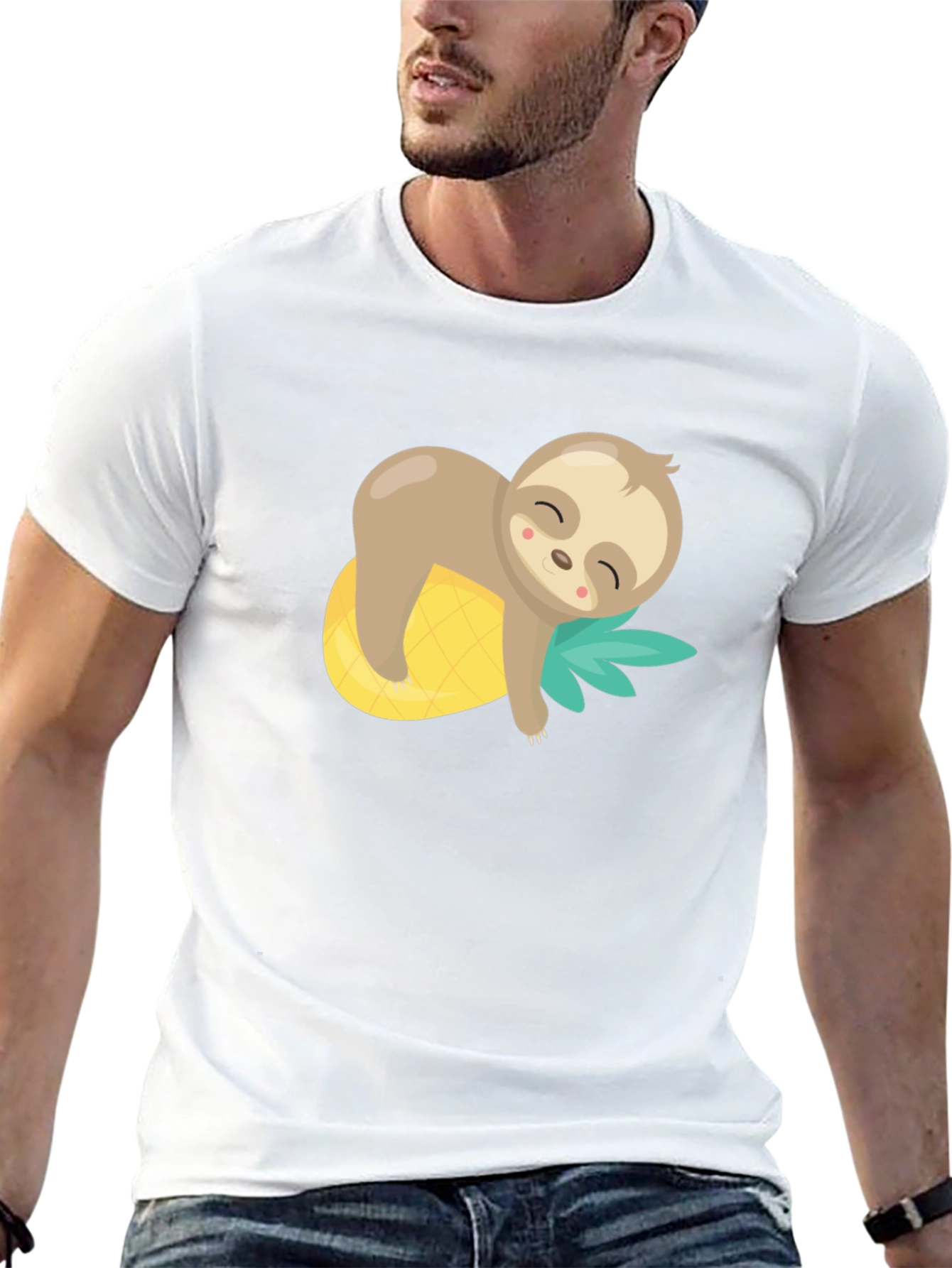Cute Sloth Pineapple T-Shirt