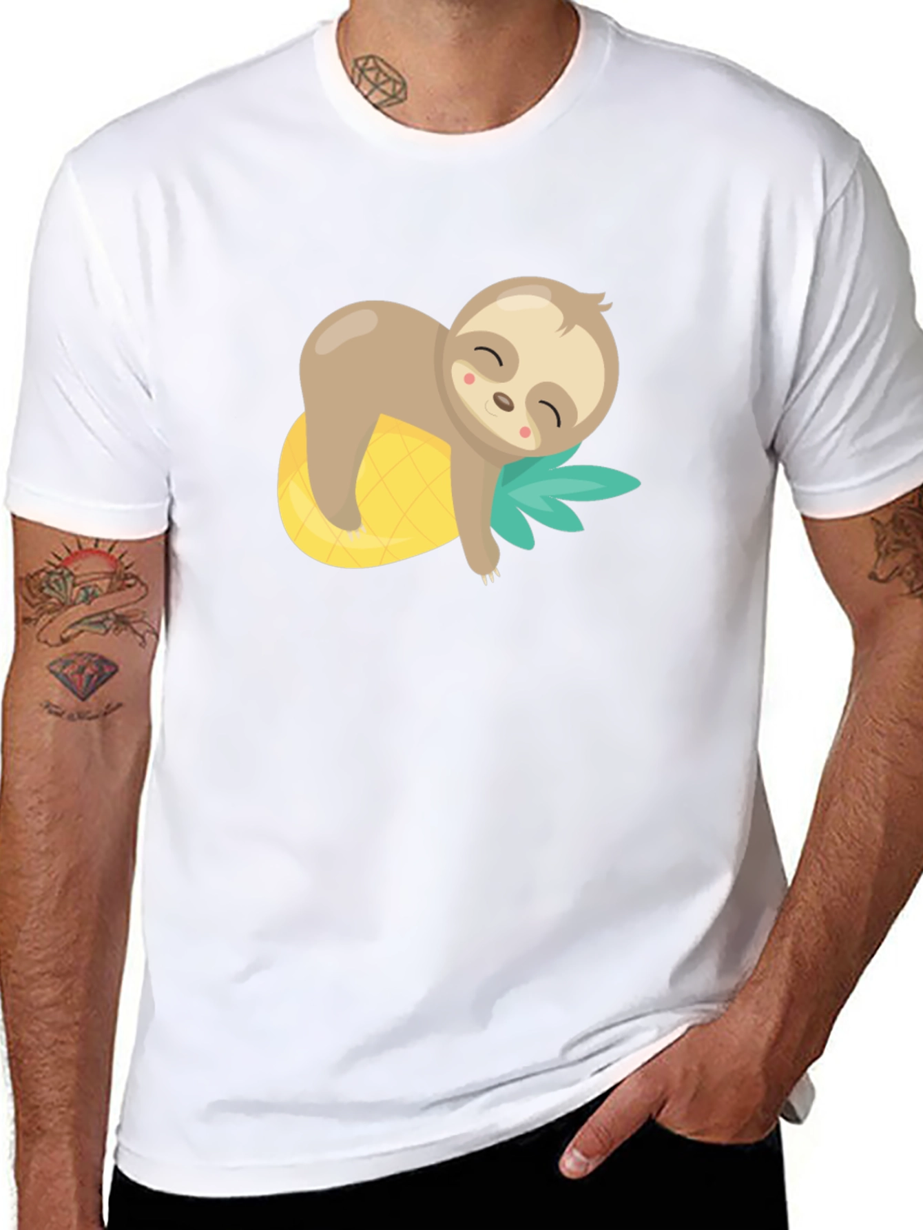 Cute Sloth Pineapple T-Shirt