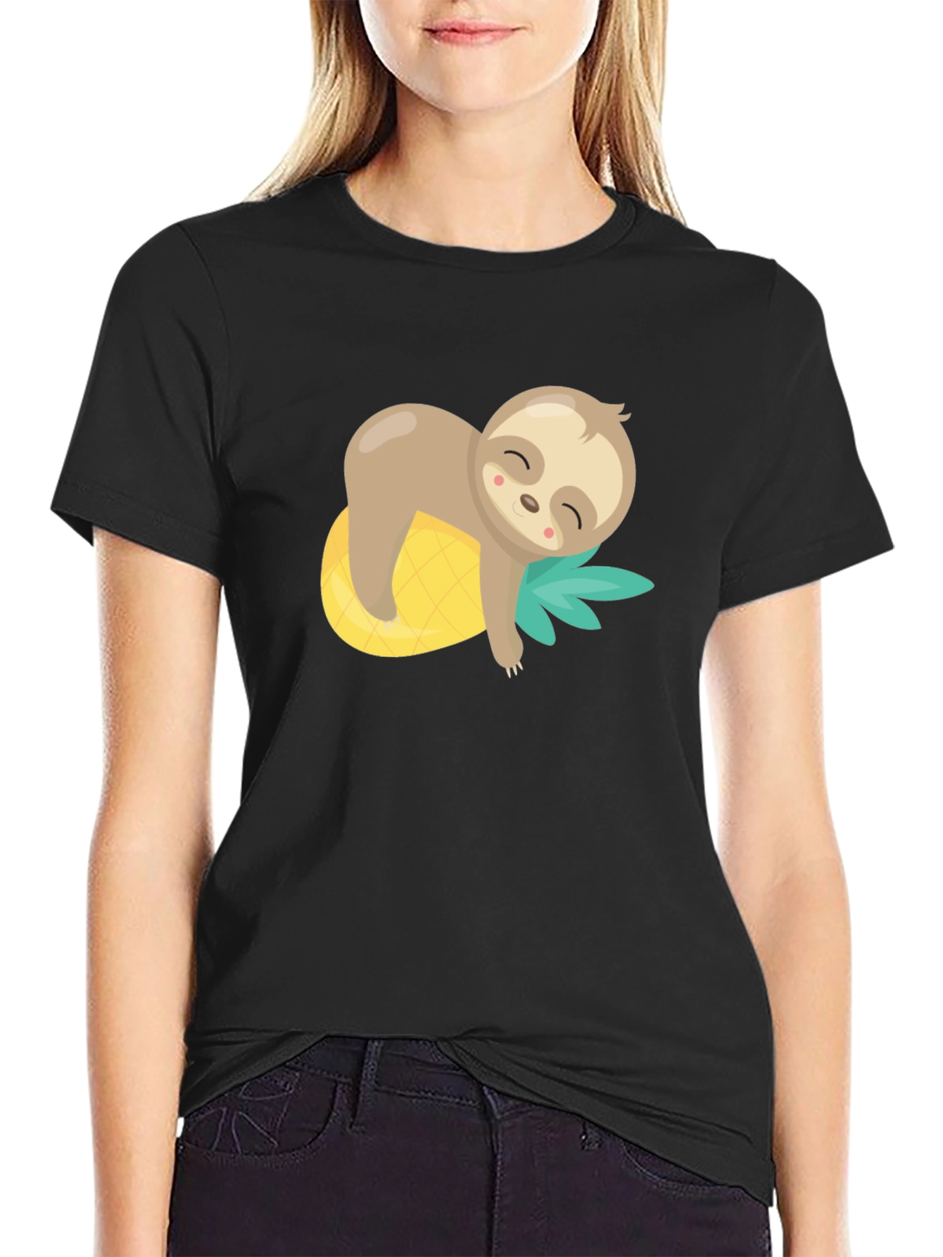 Cute Sloth Pineapple T-Shirt
