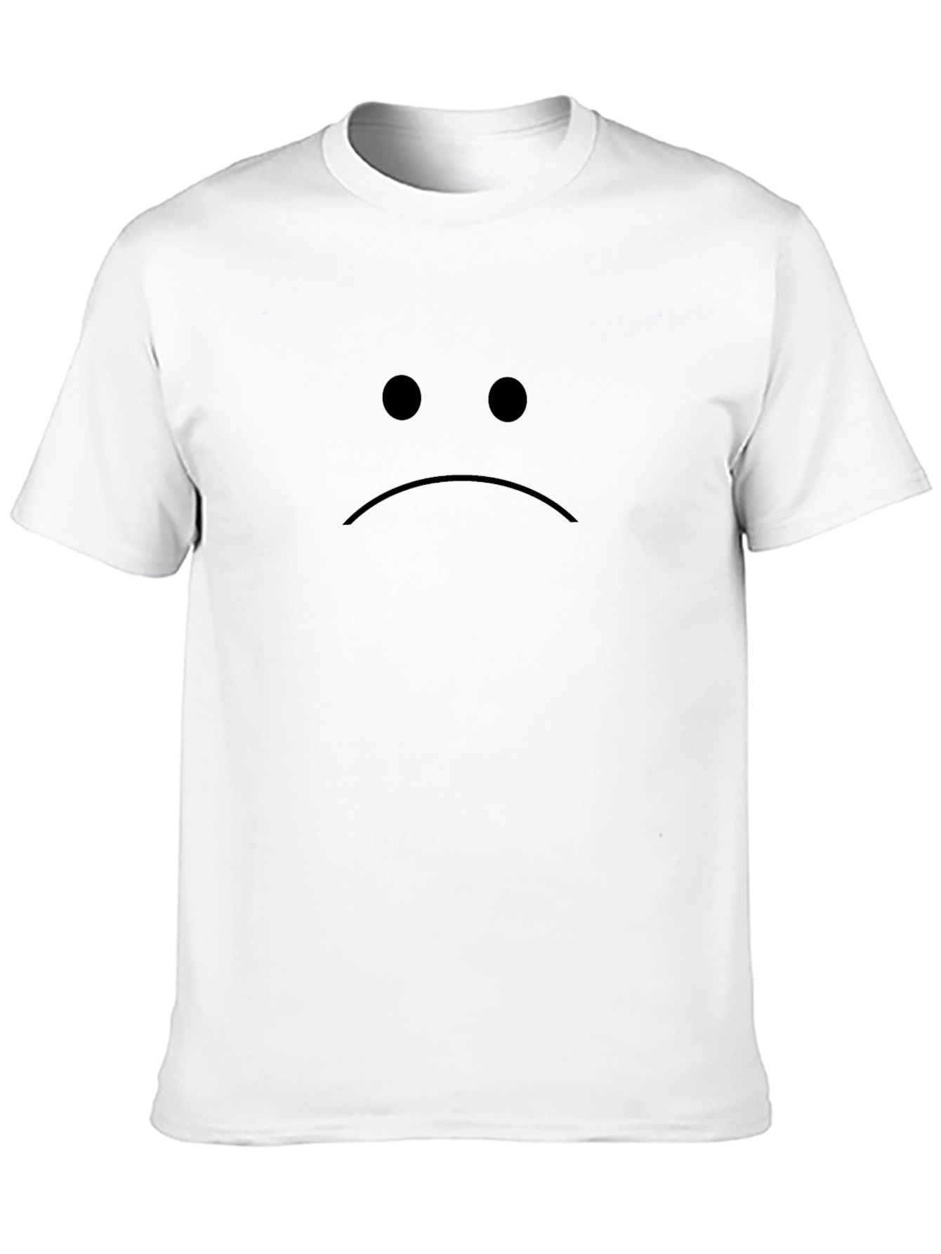 Sad Face Graphic Tee - Unisex Black T-Shirt