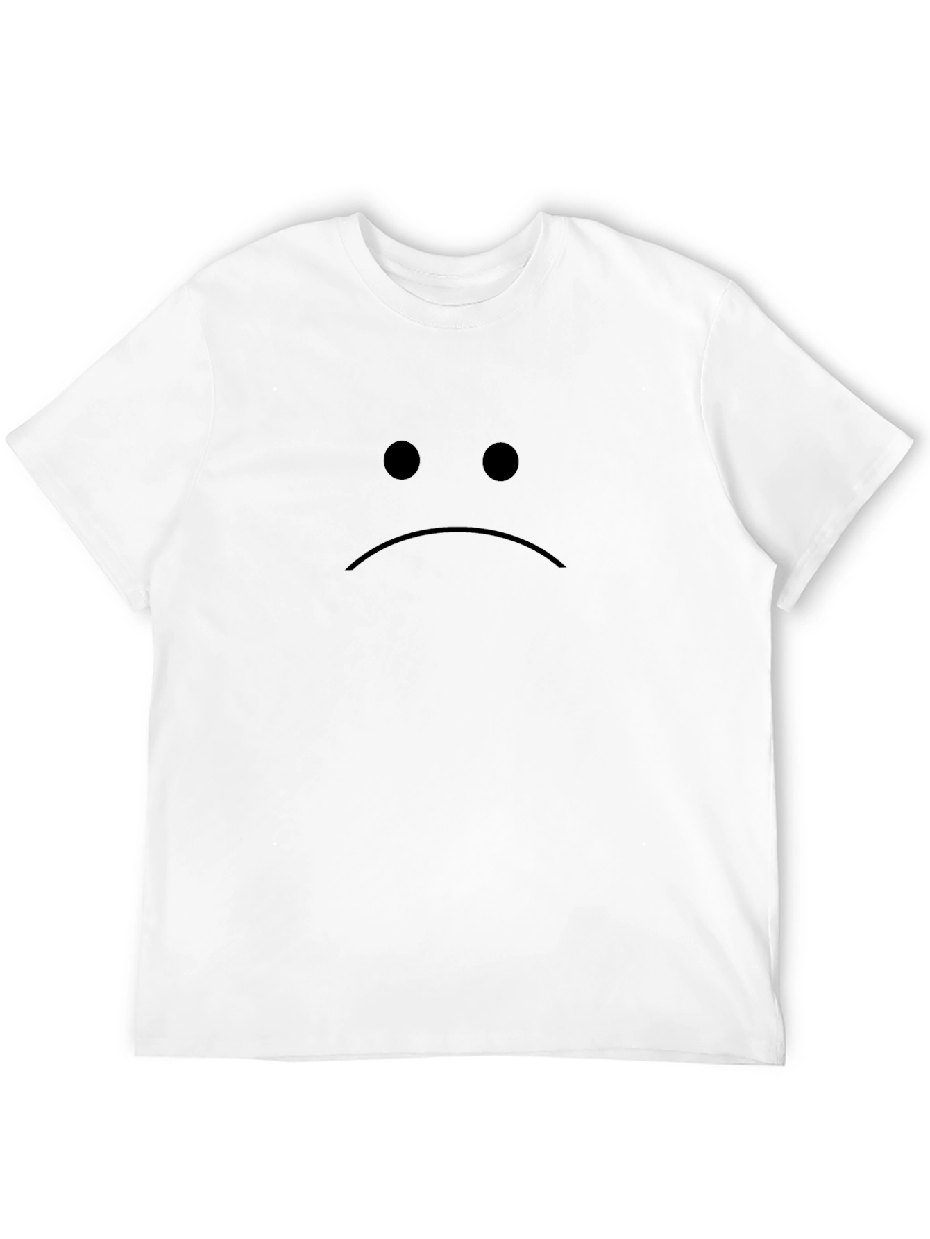 Sad Face Graphic Tee - Unisex Black T-Shirt
