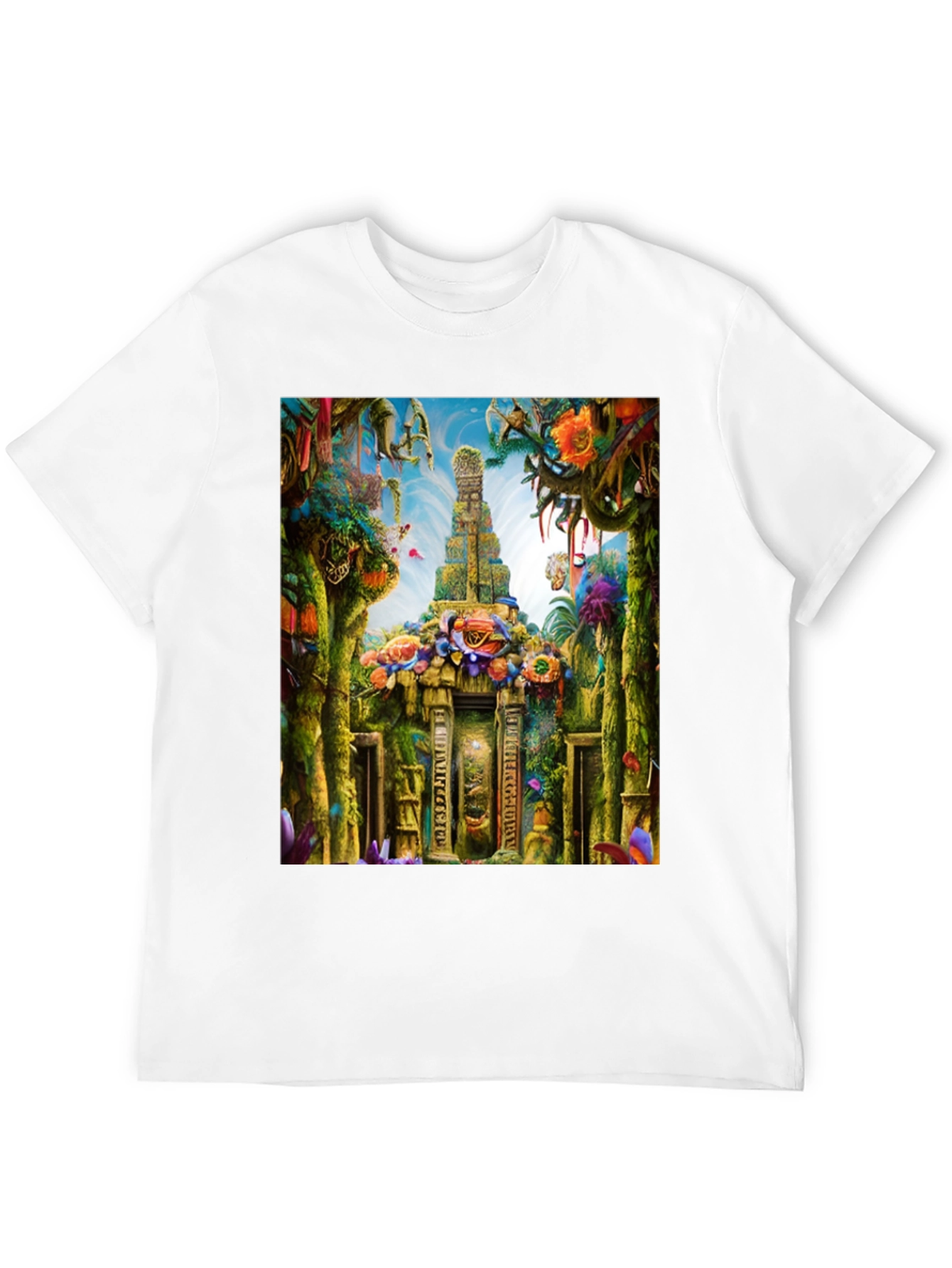Mystical Temple Graphic Tee - Black