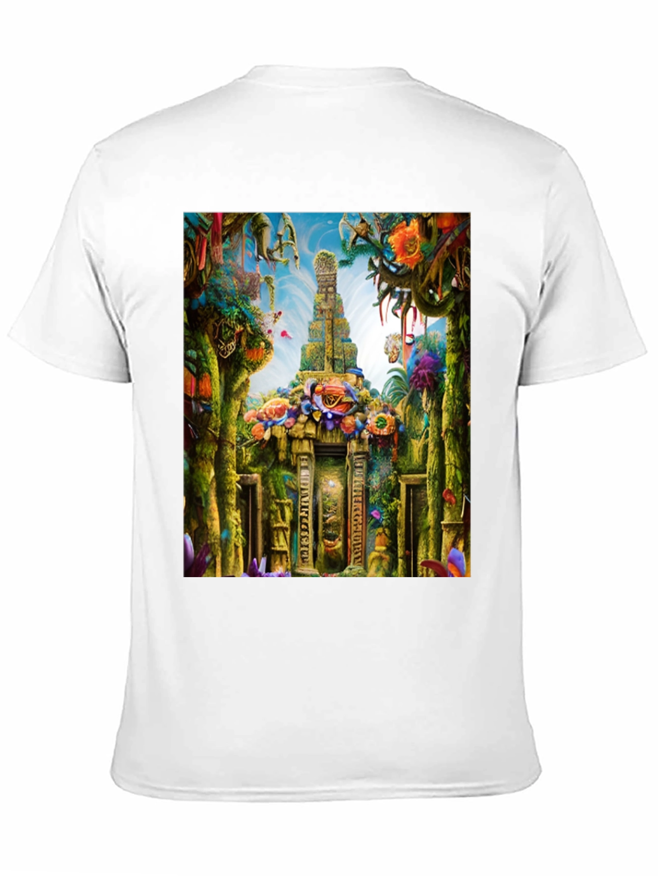 Mystical Temple Graphic Tee - Black