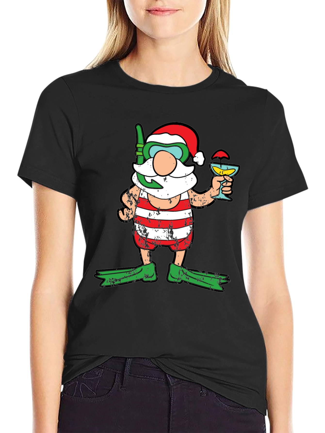 Santa Diver Holiday T-Shirt