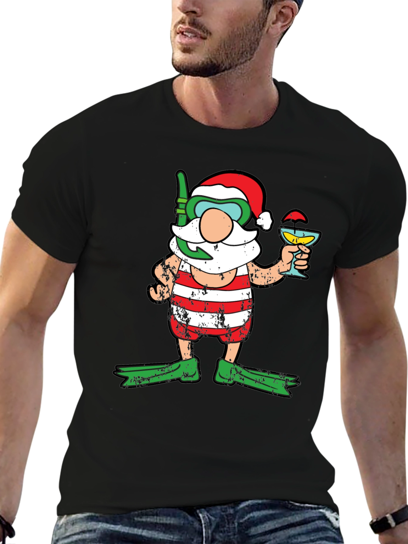 Santa Diver Holiday T-Shirt