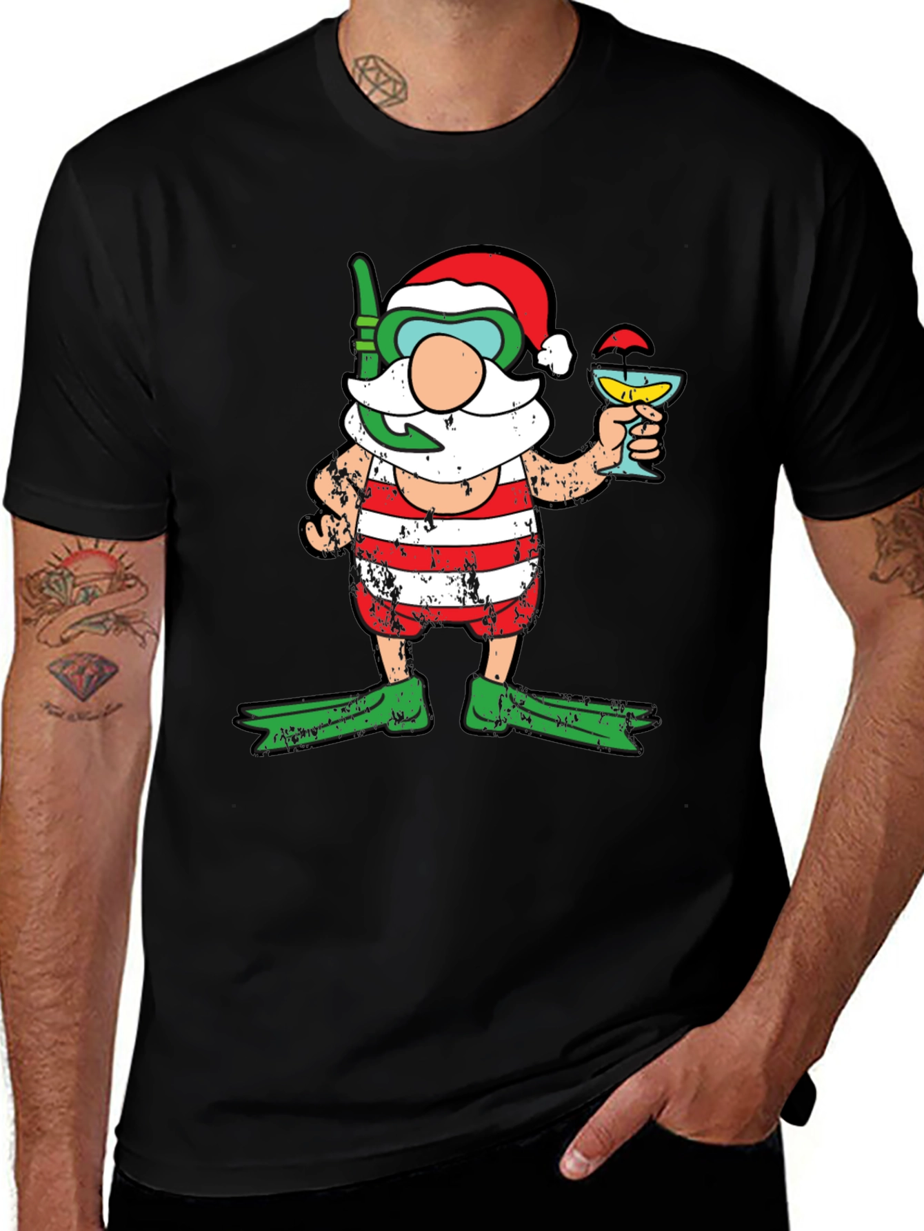 Santa Diver Holiday T-Shirt
