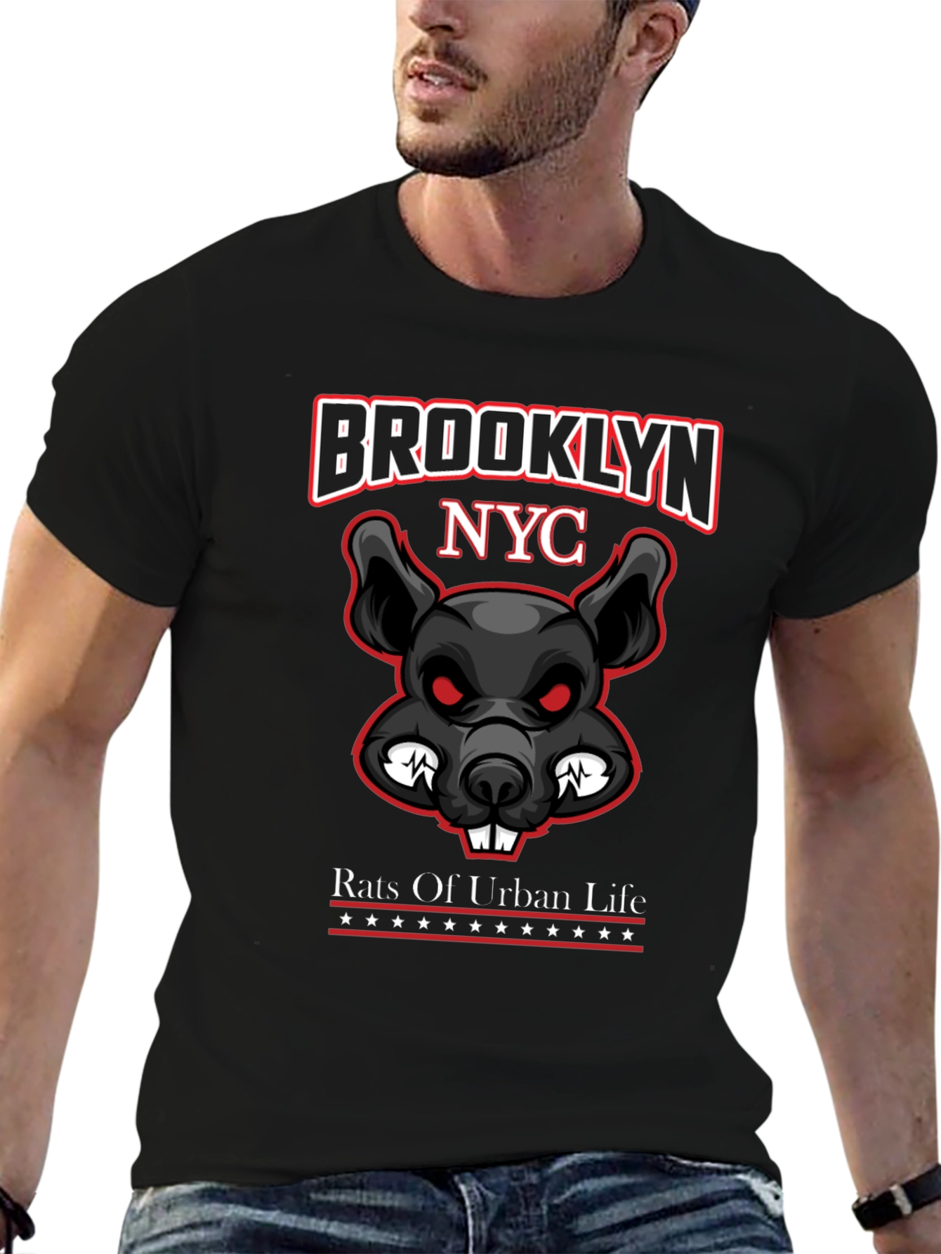 Brooklyn NYC Rat Graphic T-Shirt