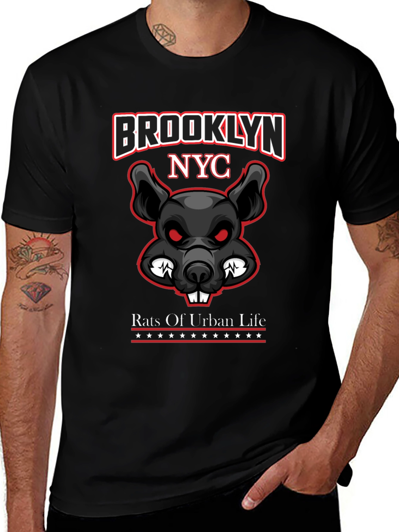 Brooklyn NYC Rat Graphic T-Shirt