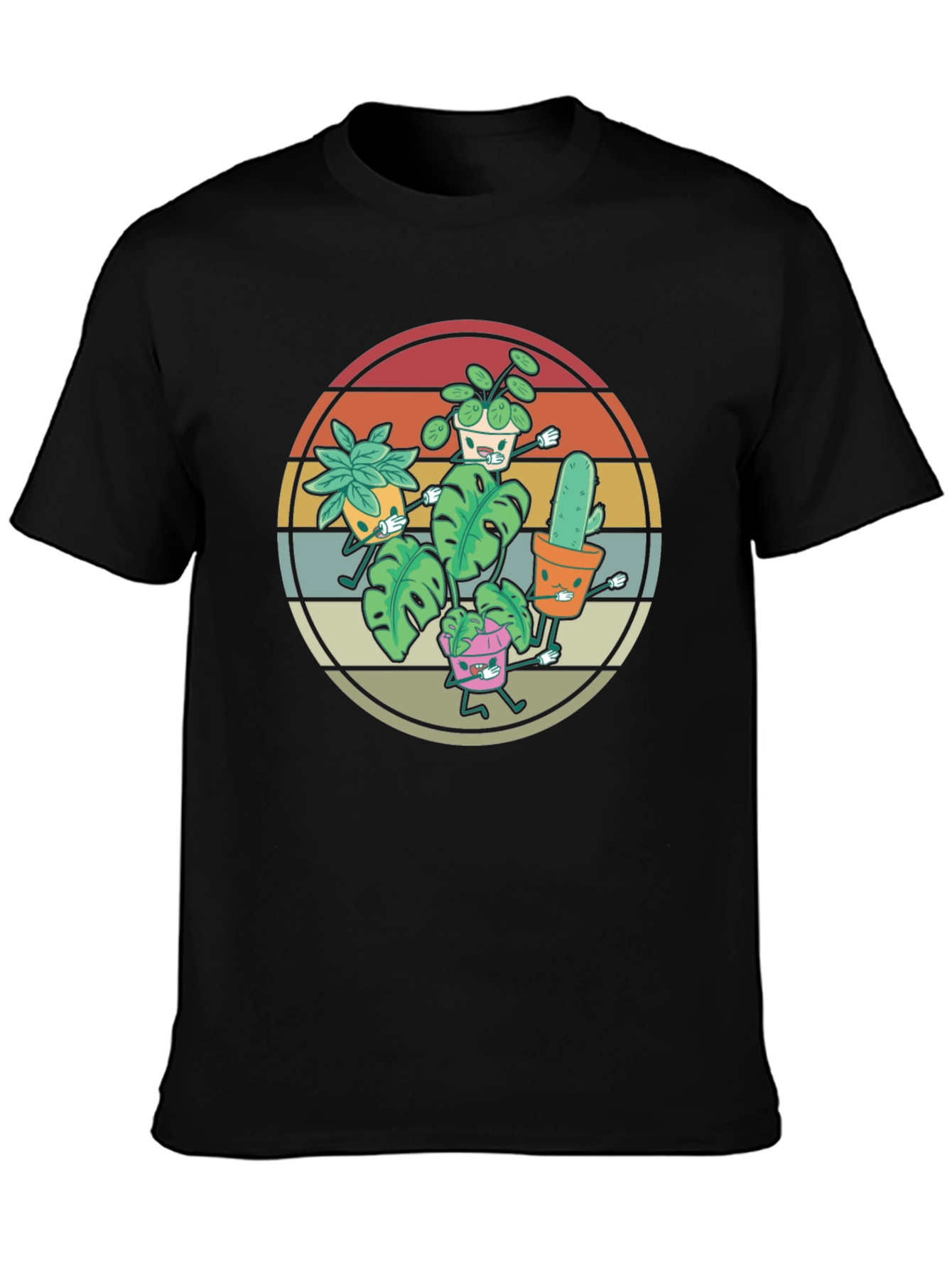 Retro Plant Lover T-Shirt - Dancing Plants