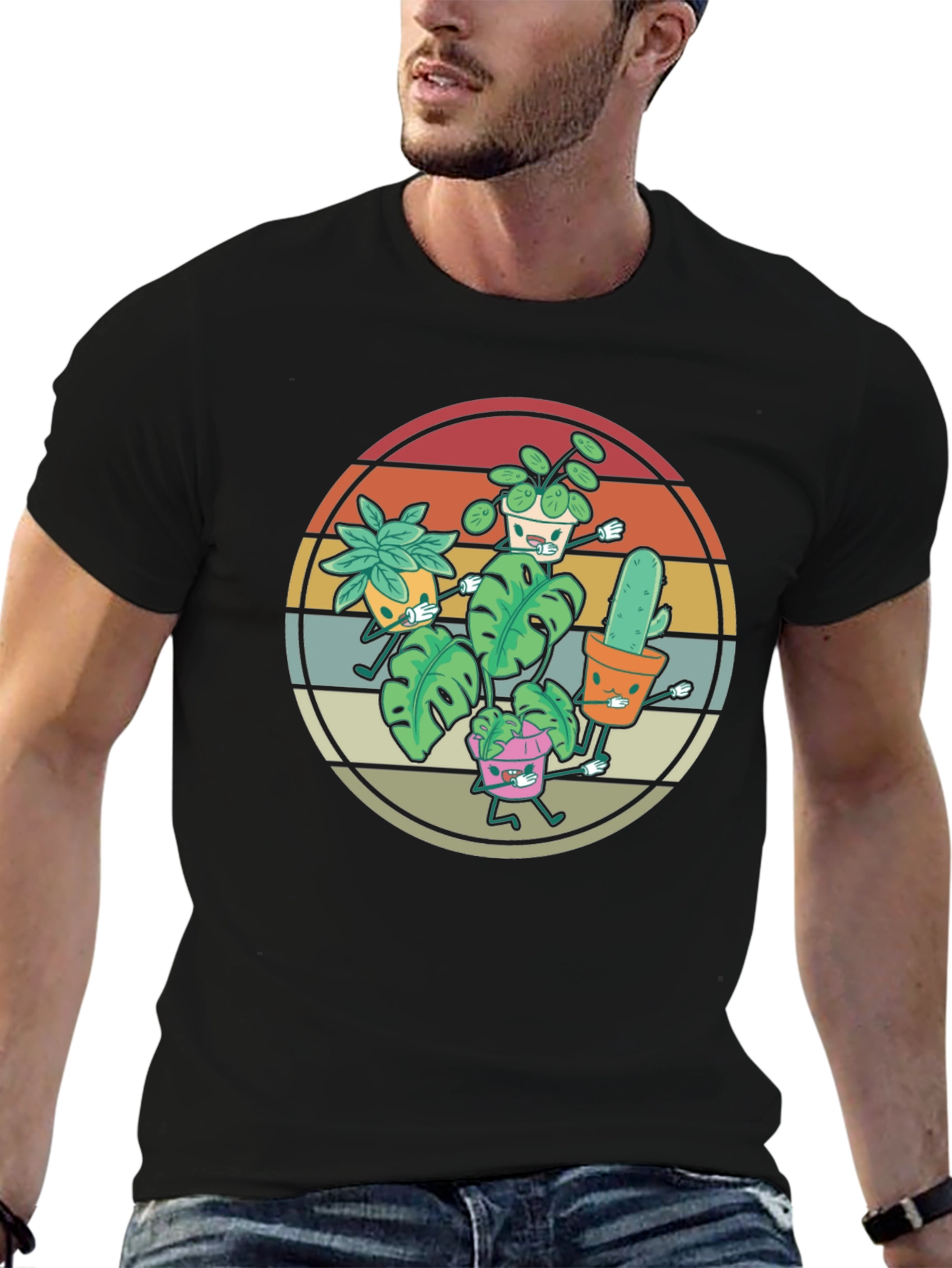 Retro Plant Lover T-Shirt - Dancing Plants
