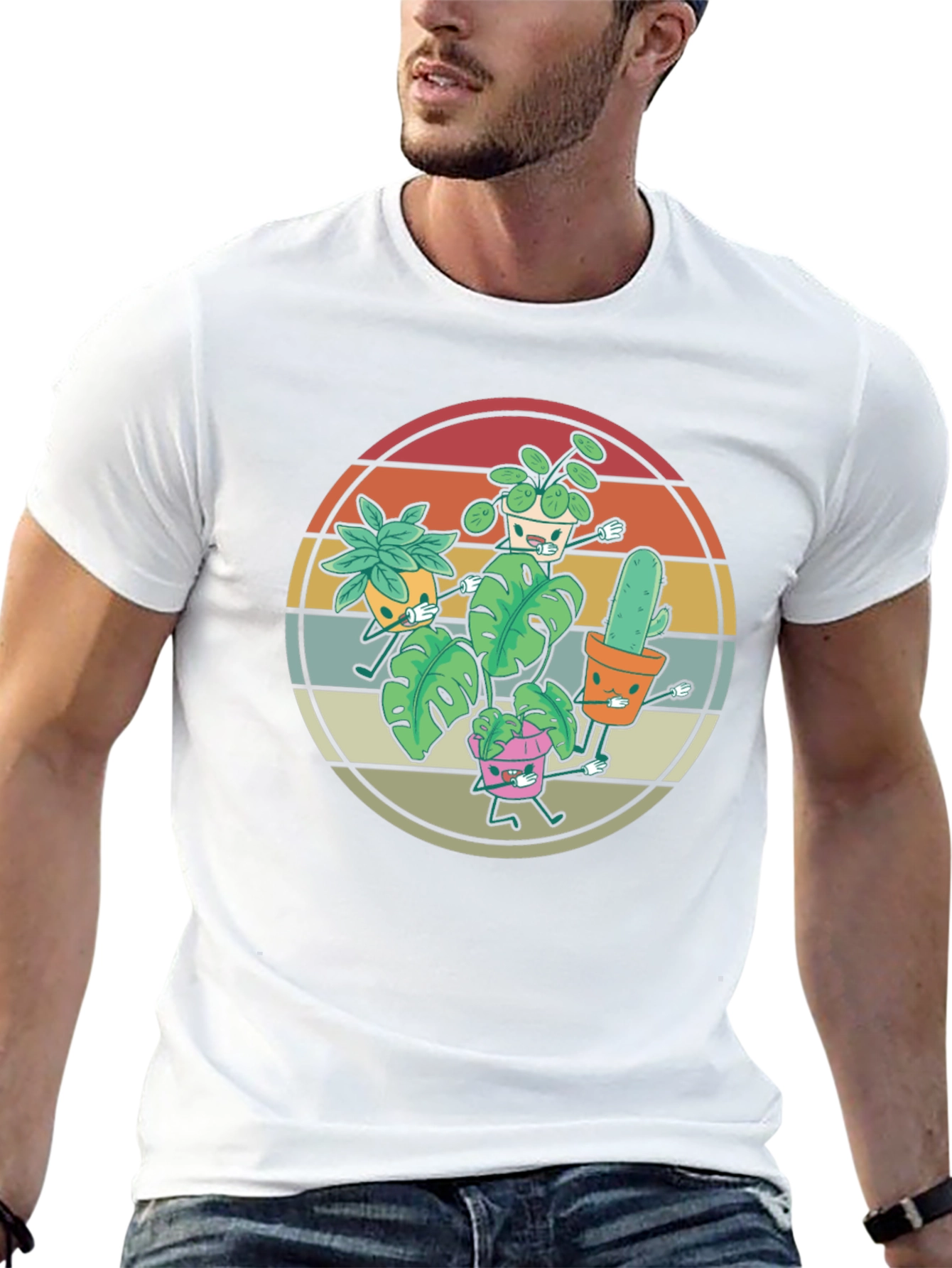 Retro Plant Lover T-Shirt - Dancing Plants