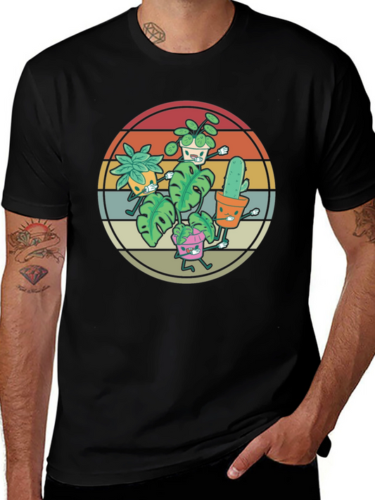 Retro Plant Lover T-Shirt - Dancing Plants