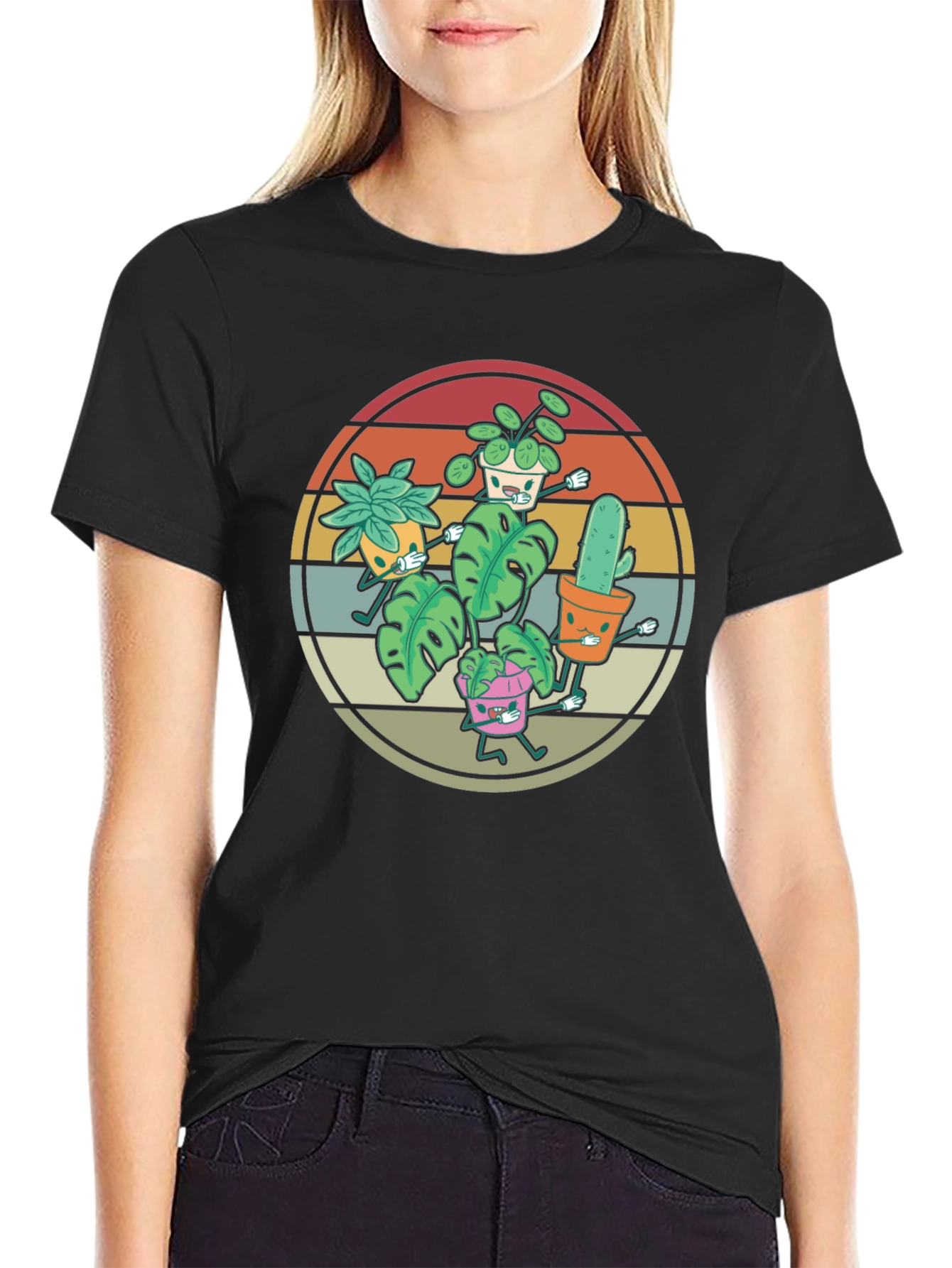 Retro Plant Lover T-Shirt - Dancing Plants