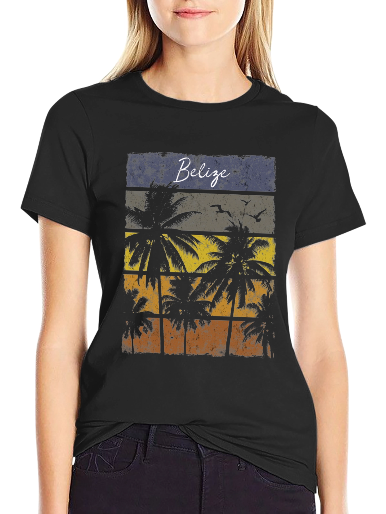 Belize Palm Tree T-Shirt - Tropical Graphic Tee
