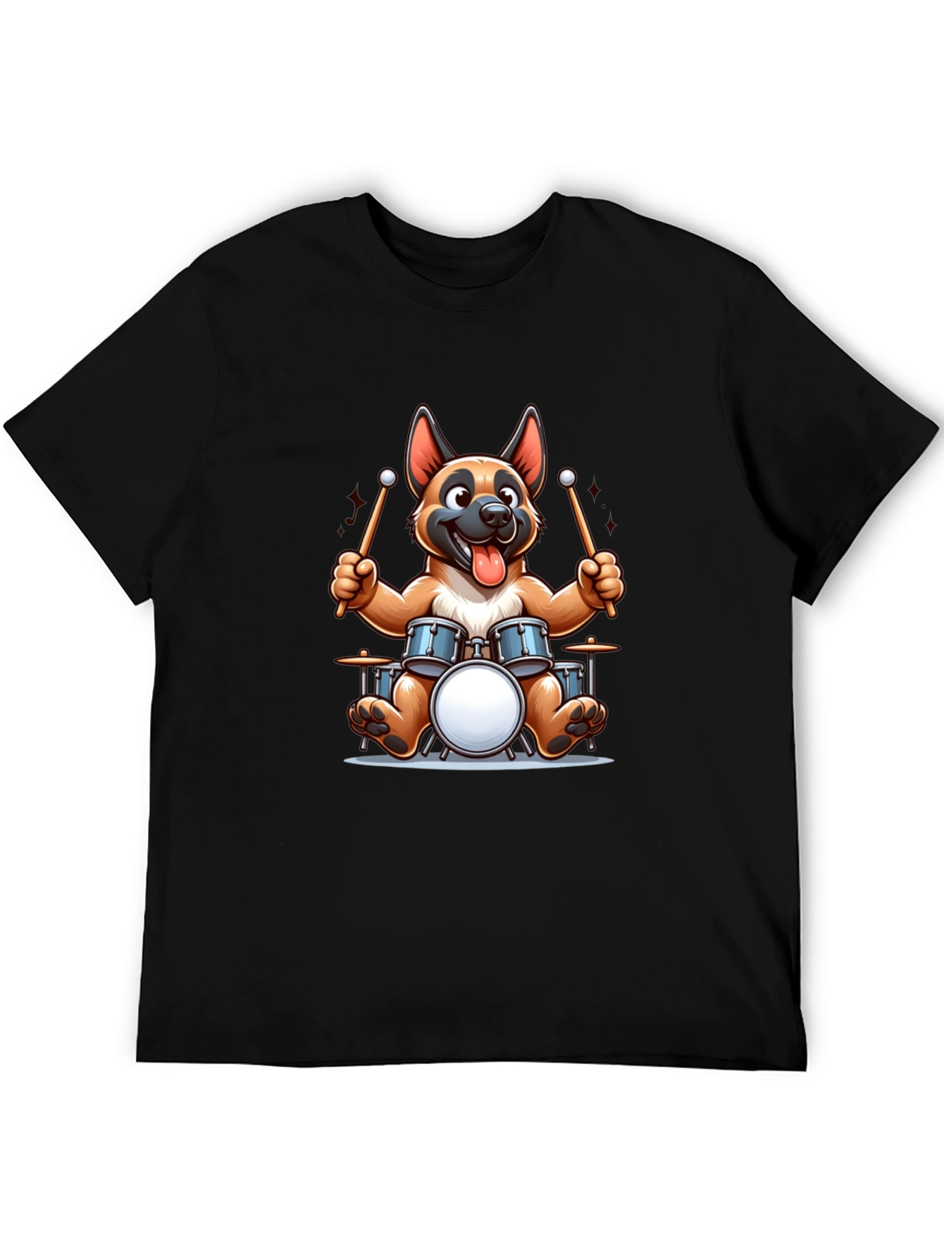 Dog Drummer T-Shirt - Rocking Canine Tee