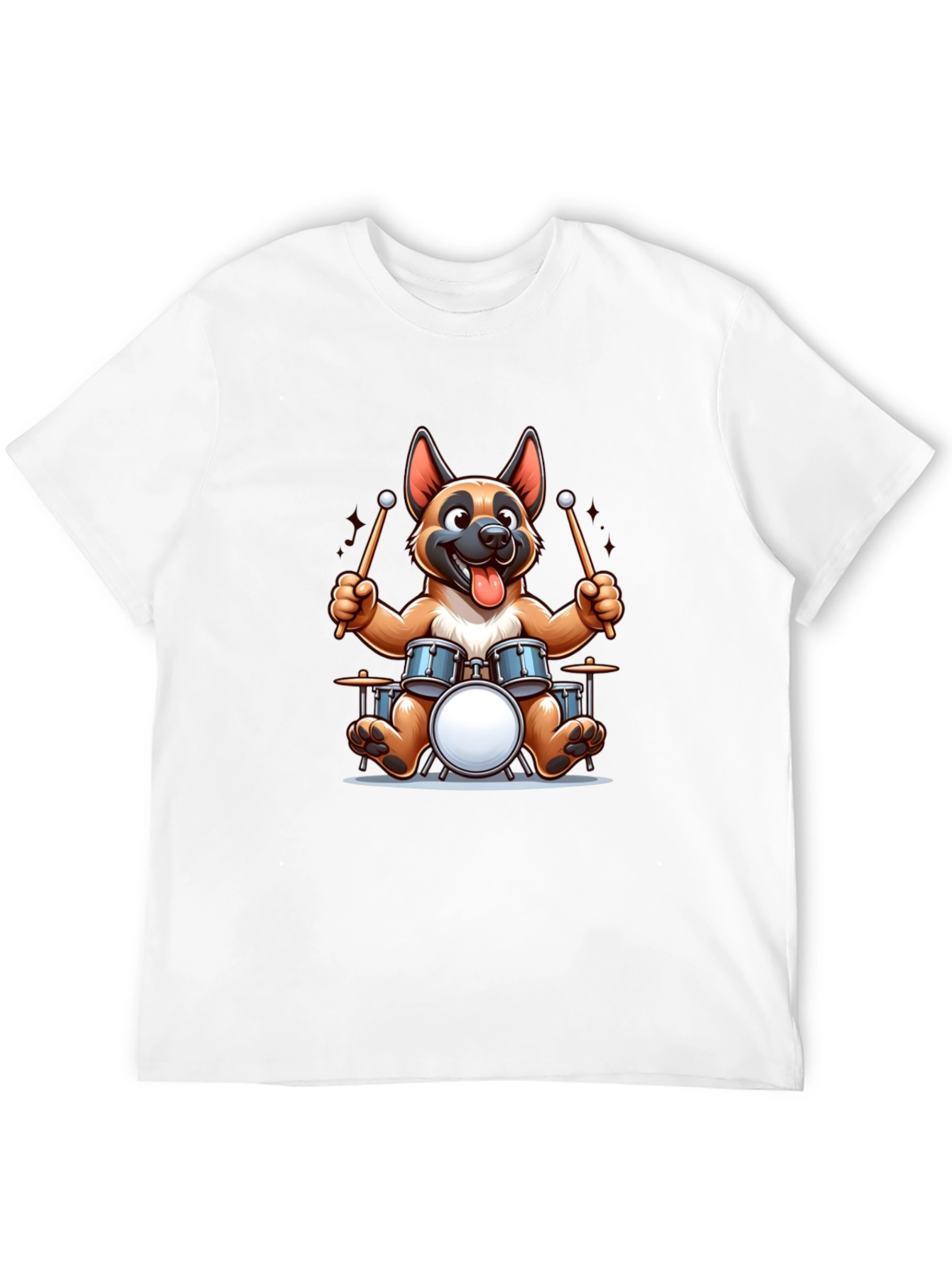 Dog Drummer T-Shirt - Rocking Canine Tee