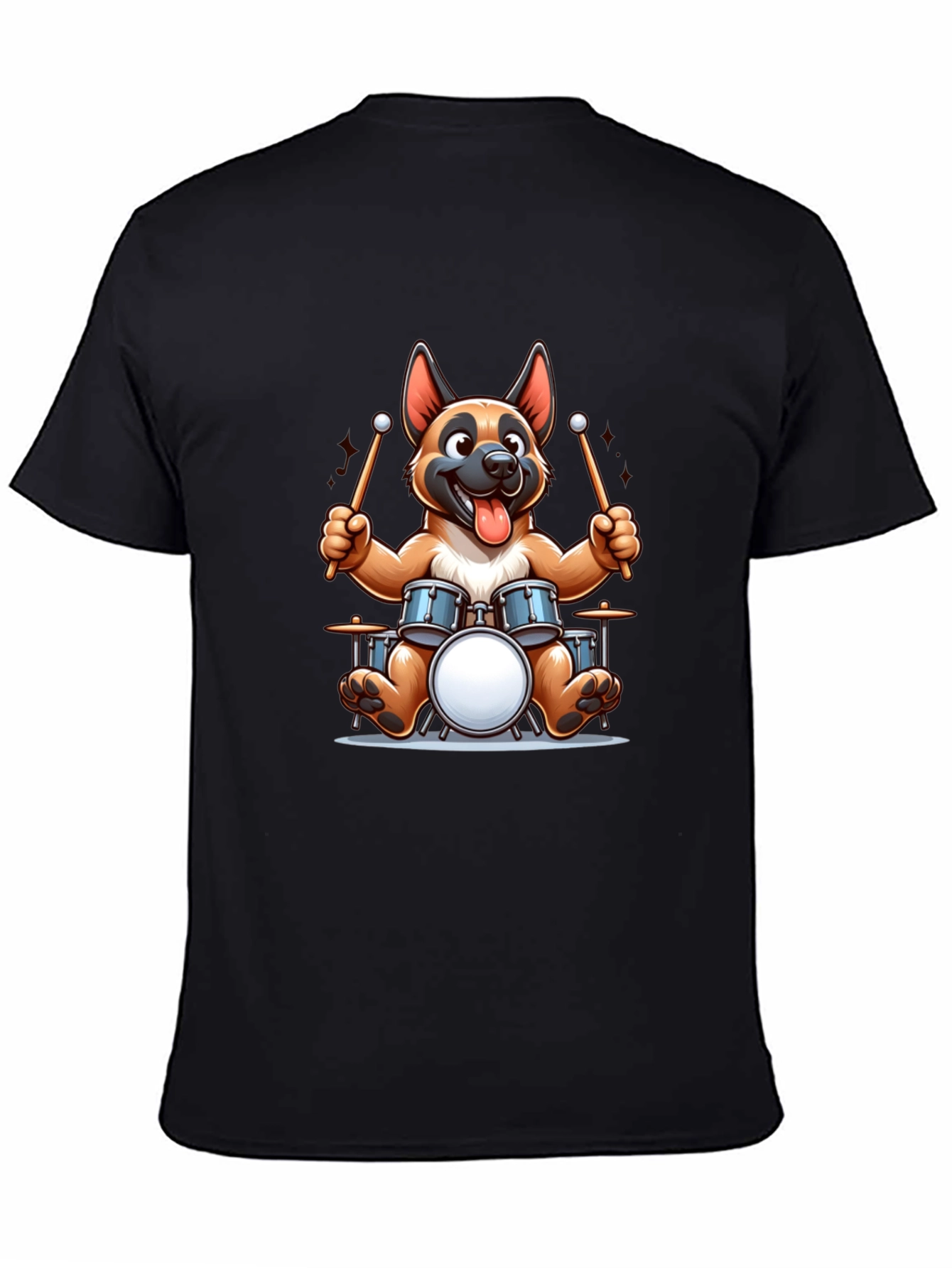 Dog Drummer T-Shirt - Rocking Canine Tee