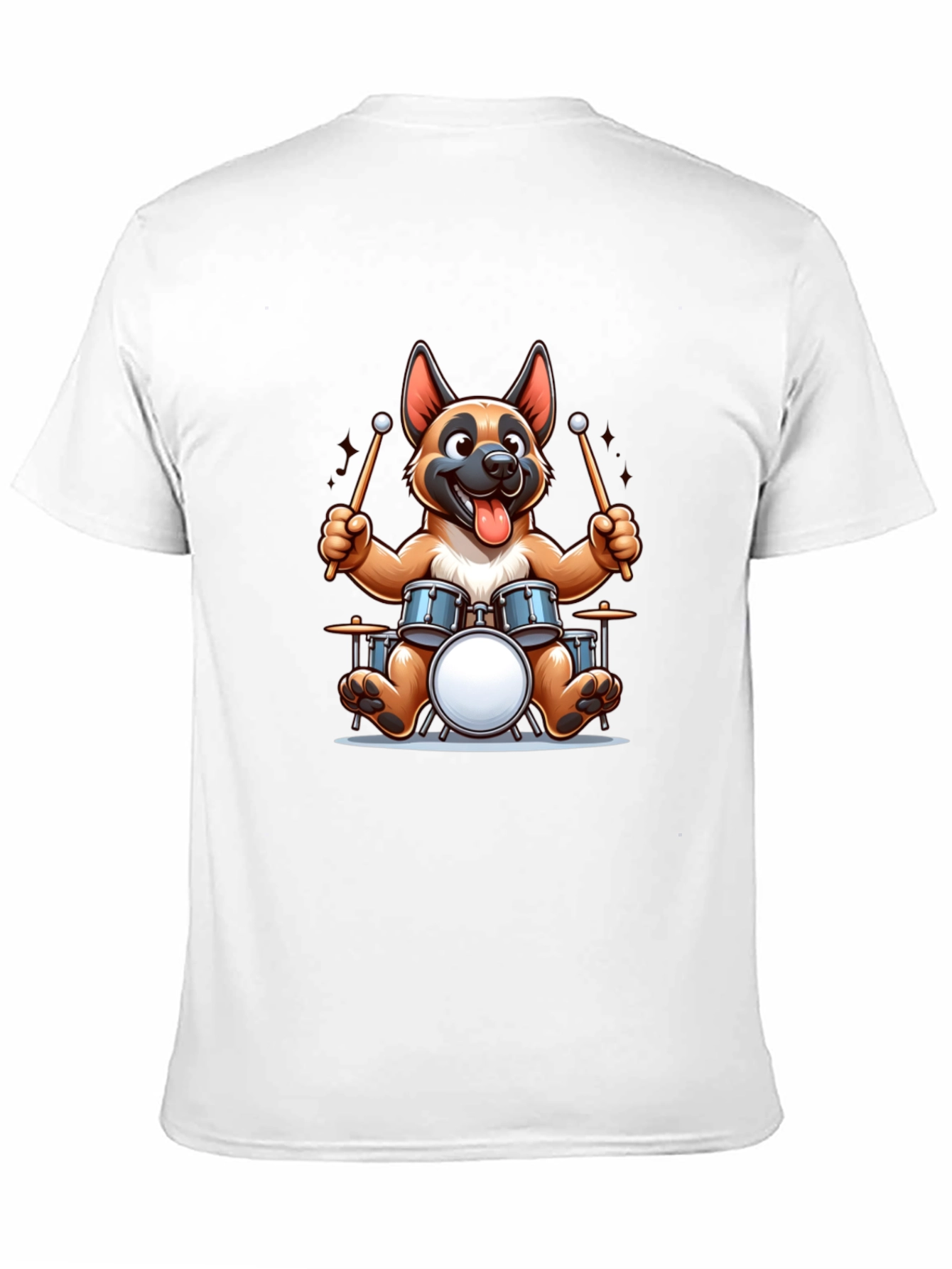 Dog Drummer T-Shirt - Rocking Canine Tee