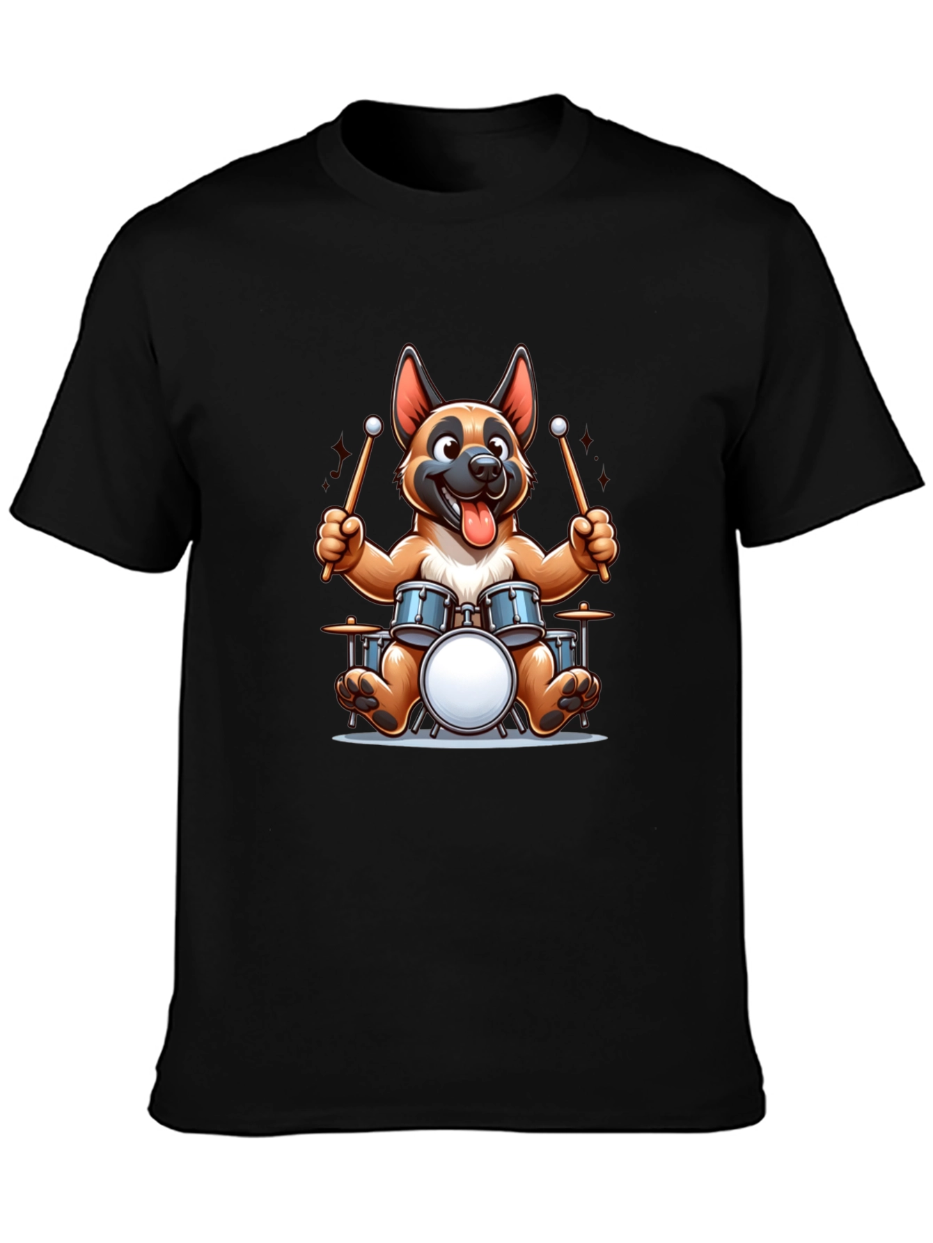 Dog Drummer T-Shirt - Rocking Canine Tee