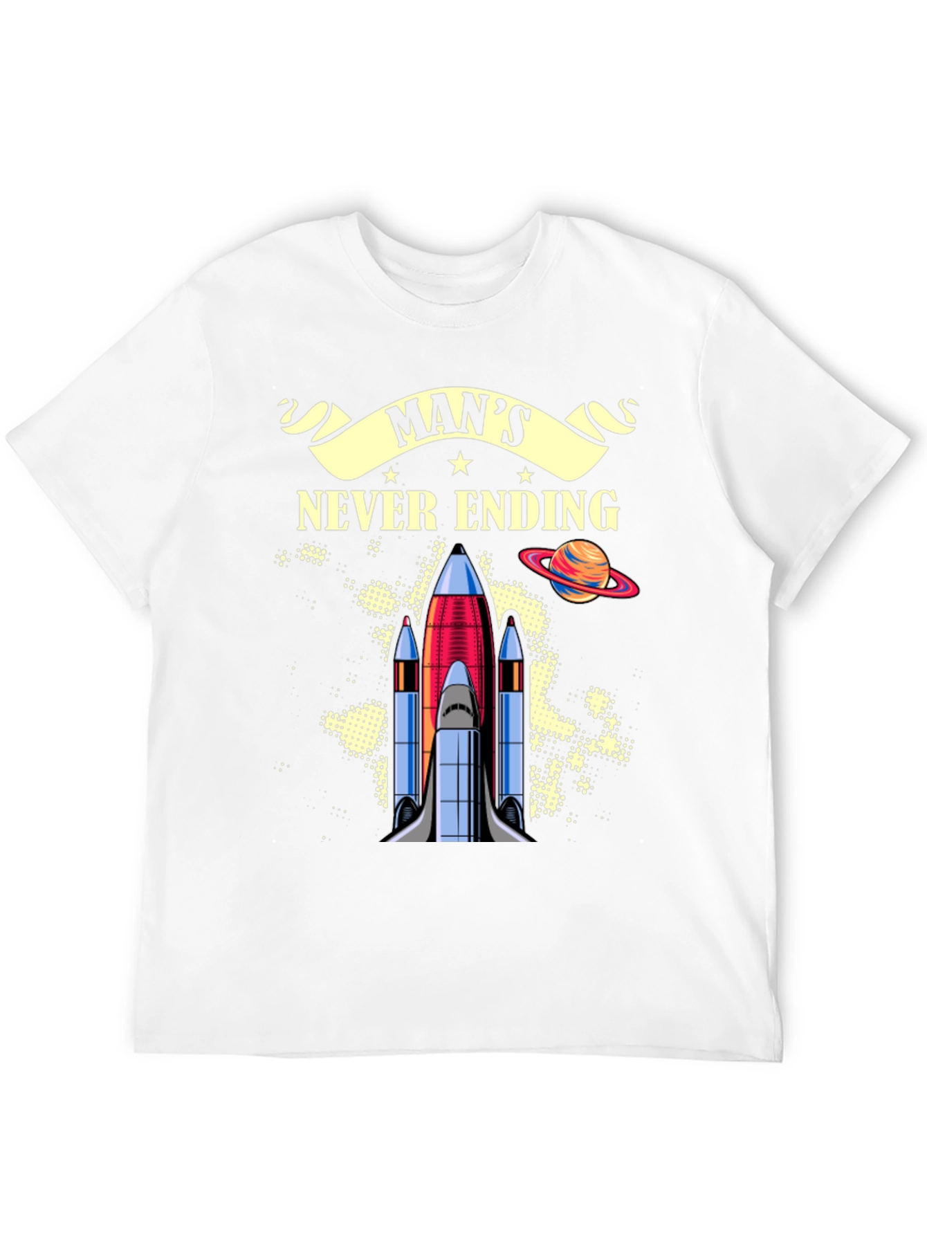 Mans Never Ending Space Mission Graphic Tee