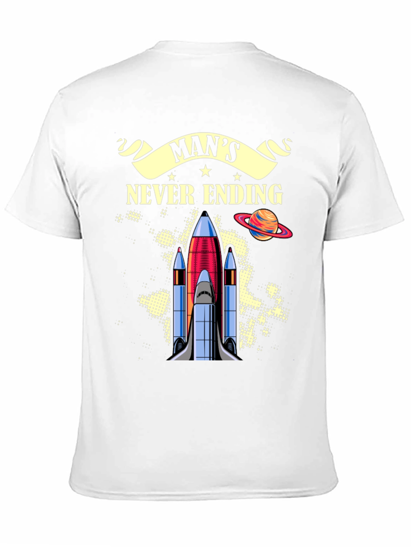 Mans Never Ending Space Mission Graphic Tee