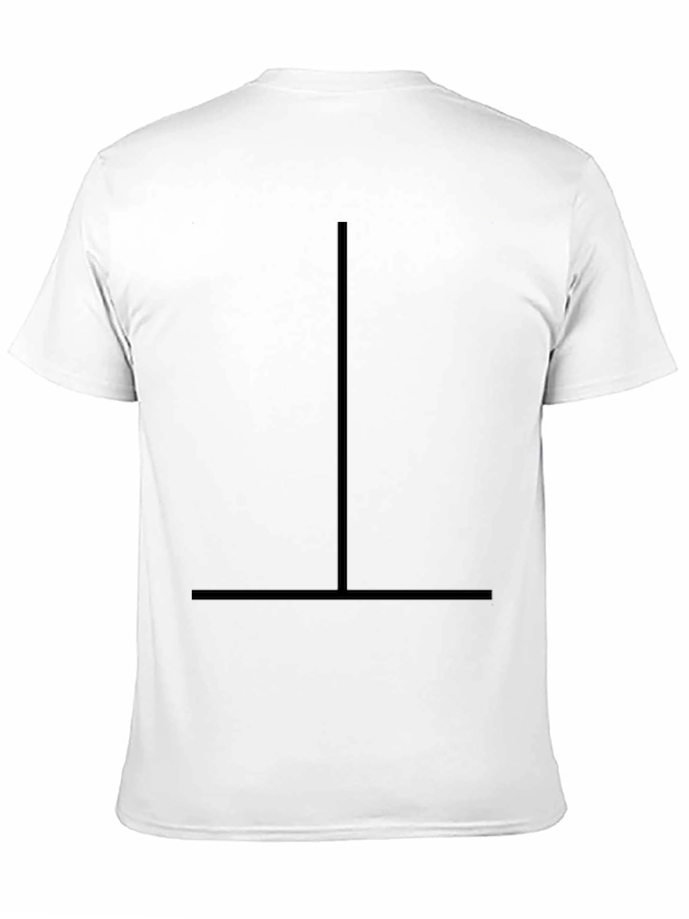 Minimalist Line Art Black T-Shirt