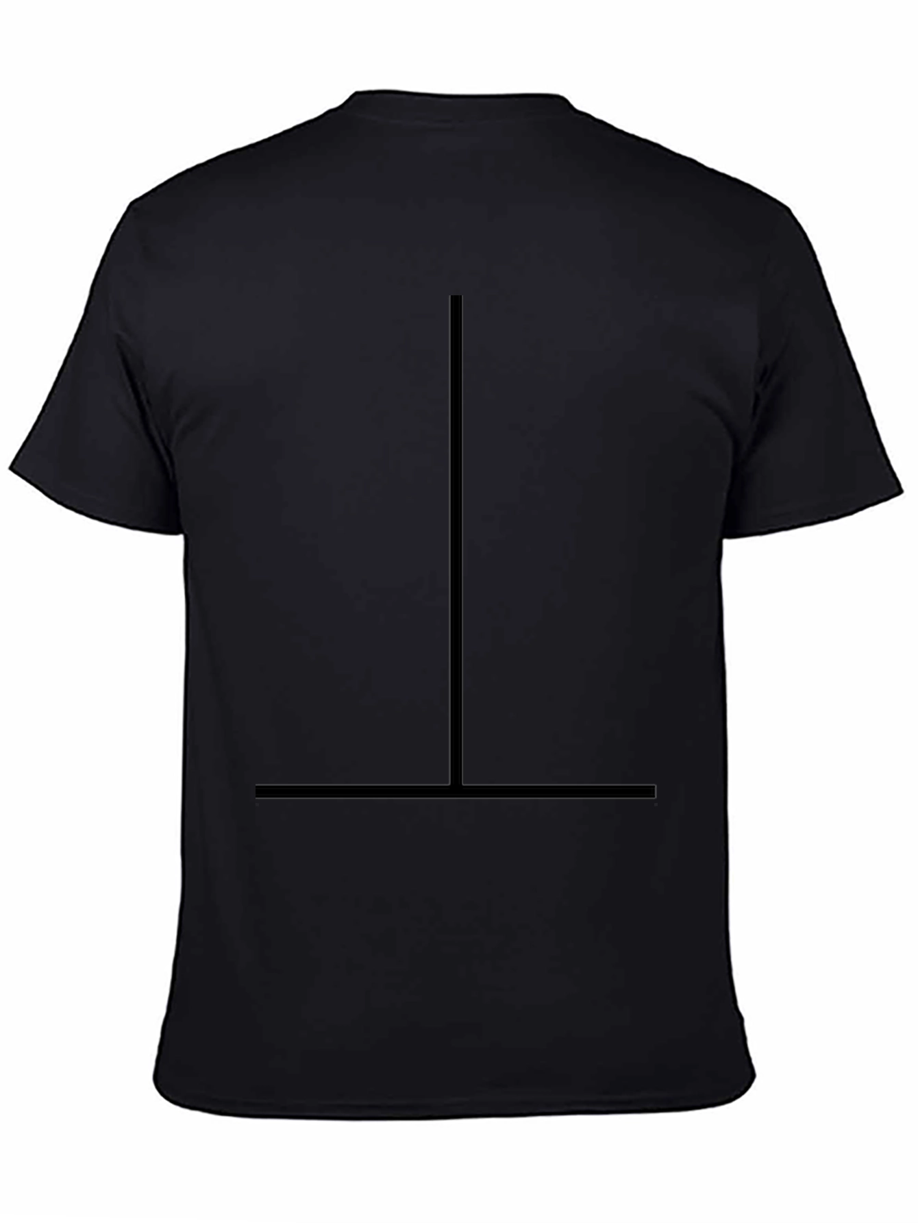 Minimalist Line Art Black T-Shirt