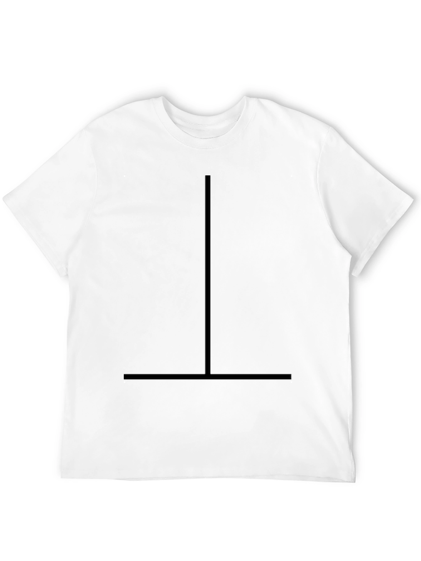 Minimalist Line Art Black T-Shirt