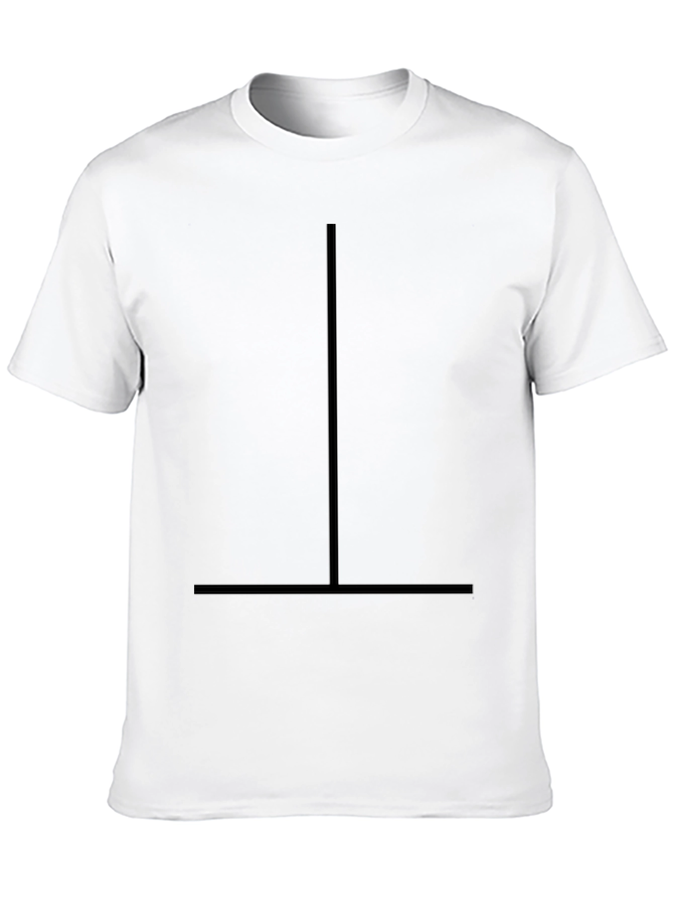Minimalist Line Art Black T-Shirt