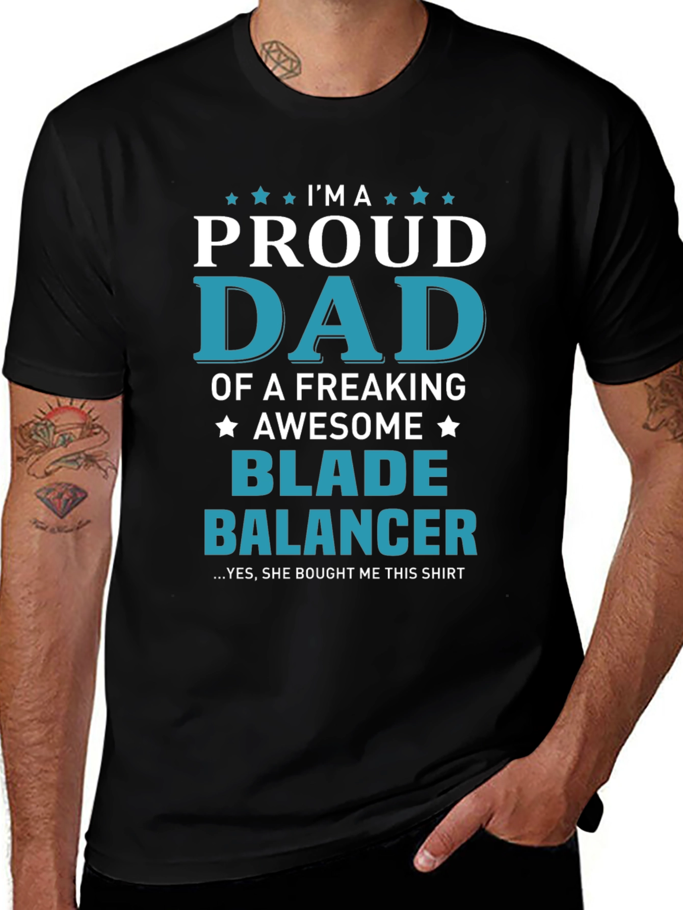 Proud Dad Blade Balancer Graphic T-Shirt