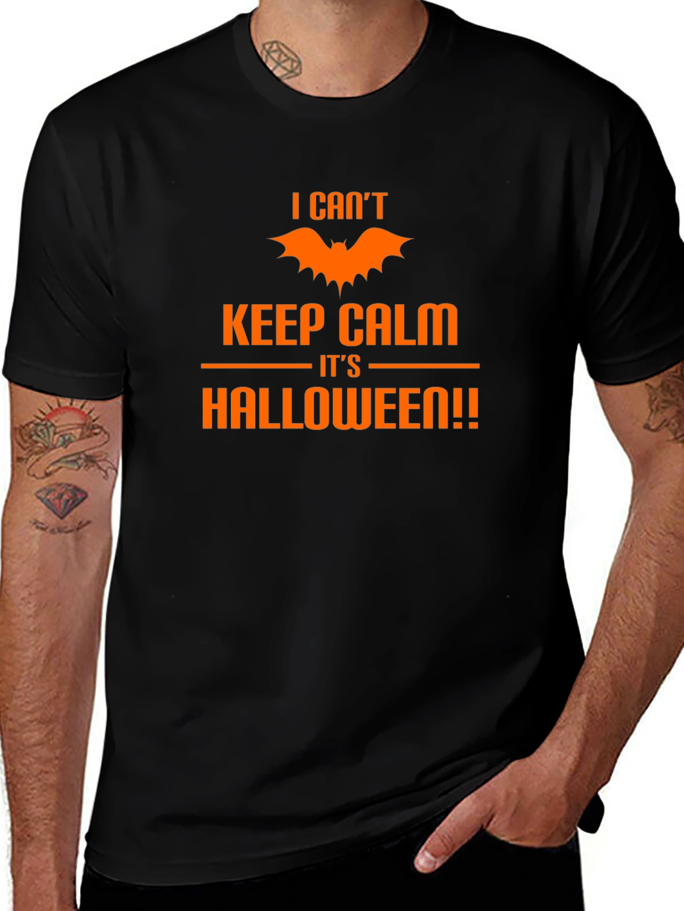 Halloween T-Shirt - Keep Calm Bat Graphic Tee