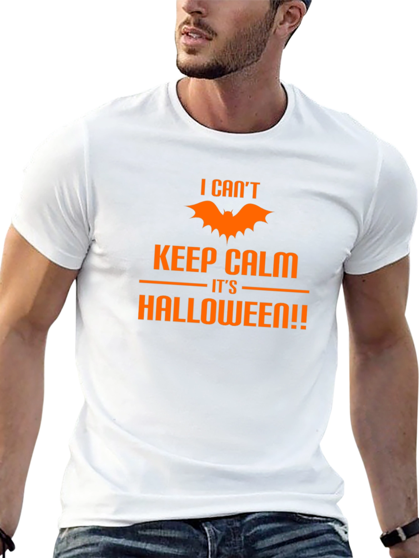 Halloween T-Shirt - Keep Calm Bat Graphic Tee
