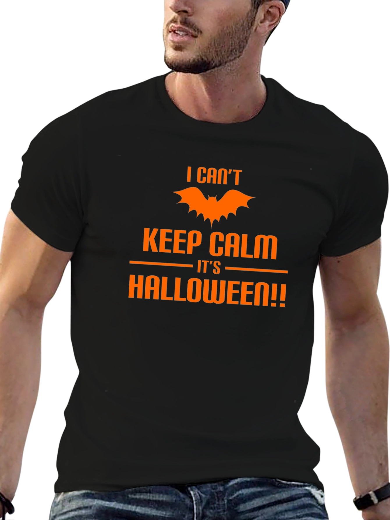 Halloween T-Shirt - Keep Calm Bat Graphic Tee