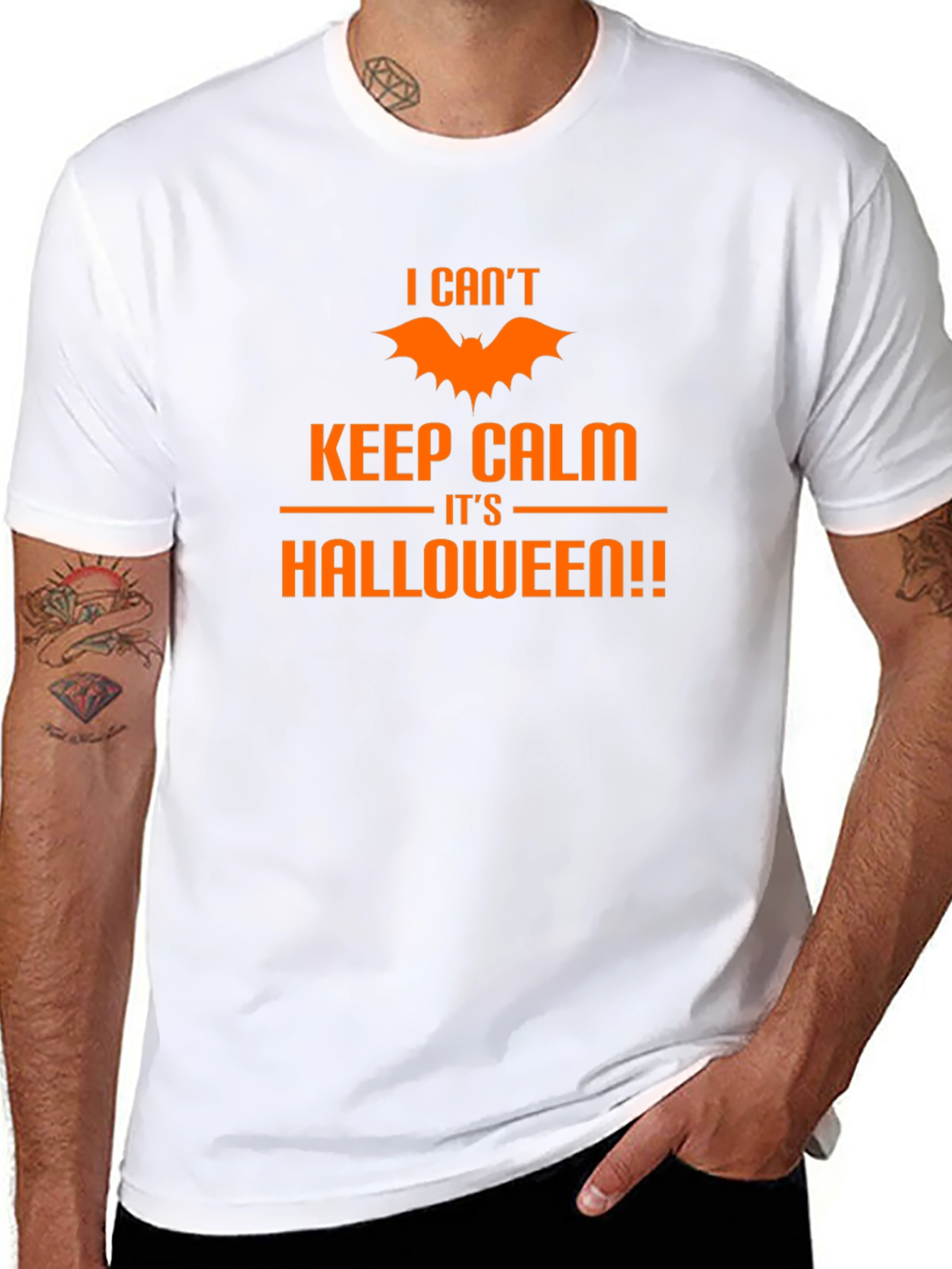Halloween T-Shirt - Keep Calm Bat Graphic Tee