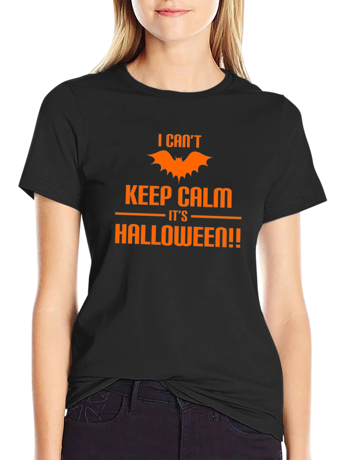 Halloween T-Shirt - Keep Calm Bat Graphic Tee